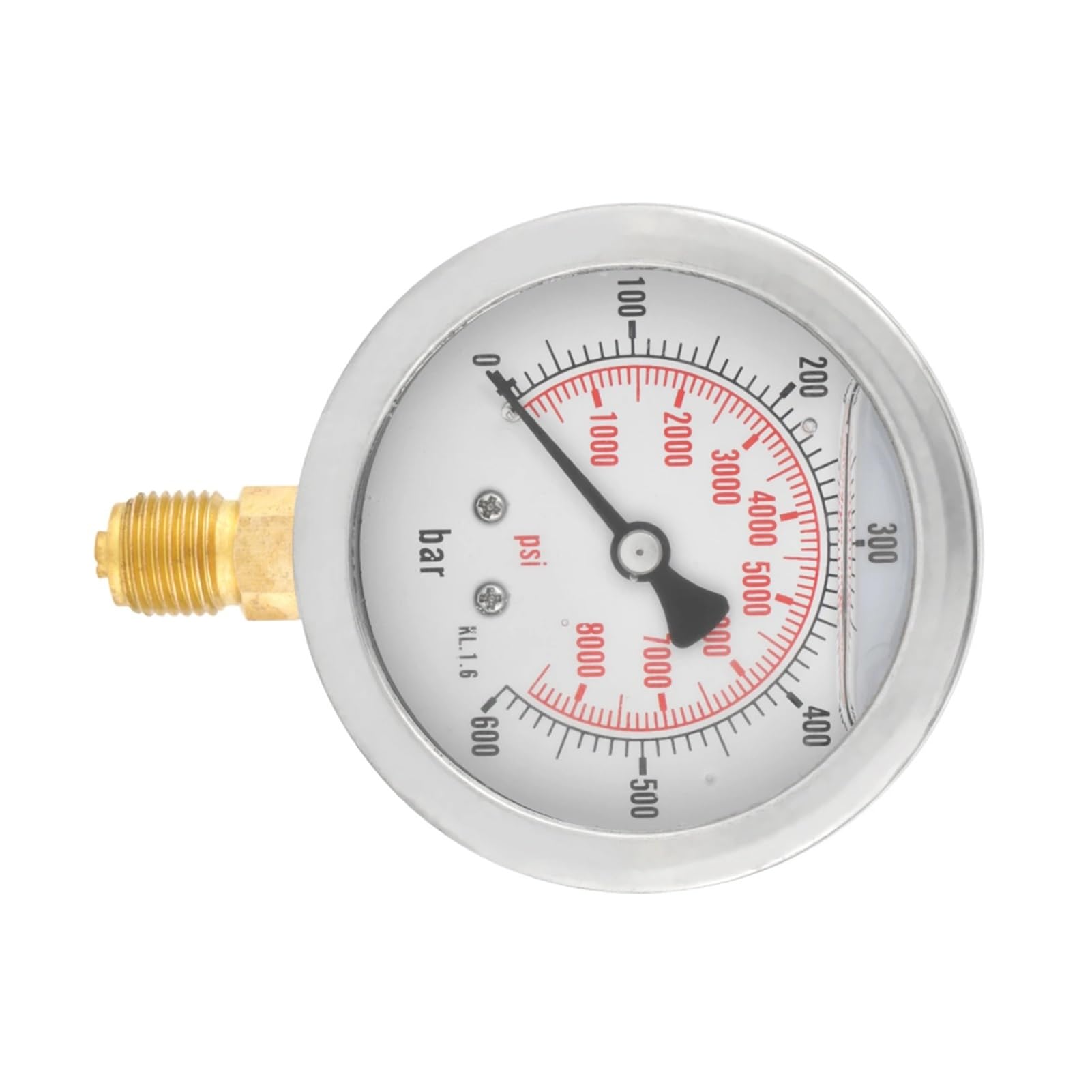 Manometro, Manometro Idraulico 0-600Bar G 1/4 "63mm Quadrante Manometro Idraulico Misuratore di Pressione 'acqua Strumento di Misura 0-8500Psi