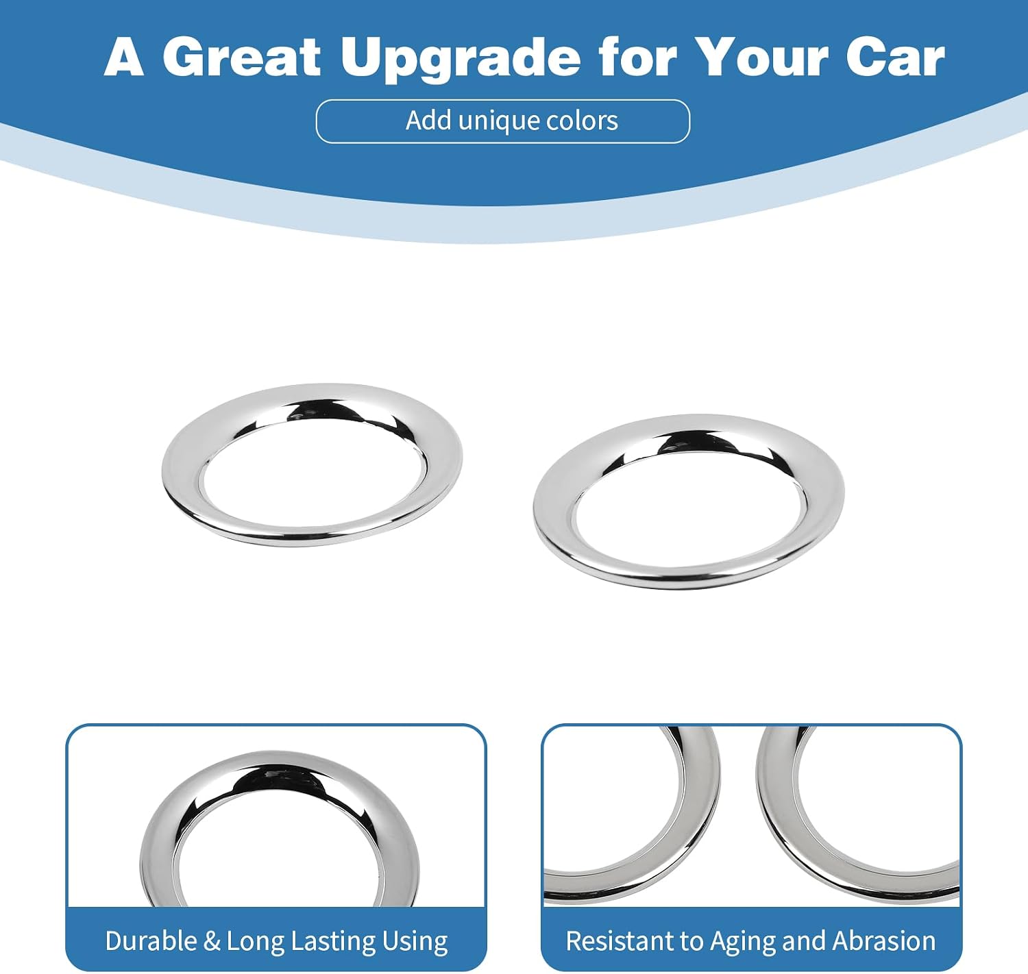 for Durango A-Pillar Speaker Trim Cover for Dodge Durango 2011-Present Chrome Interior Accessories 2pcs