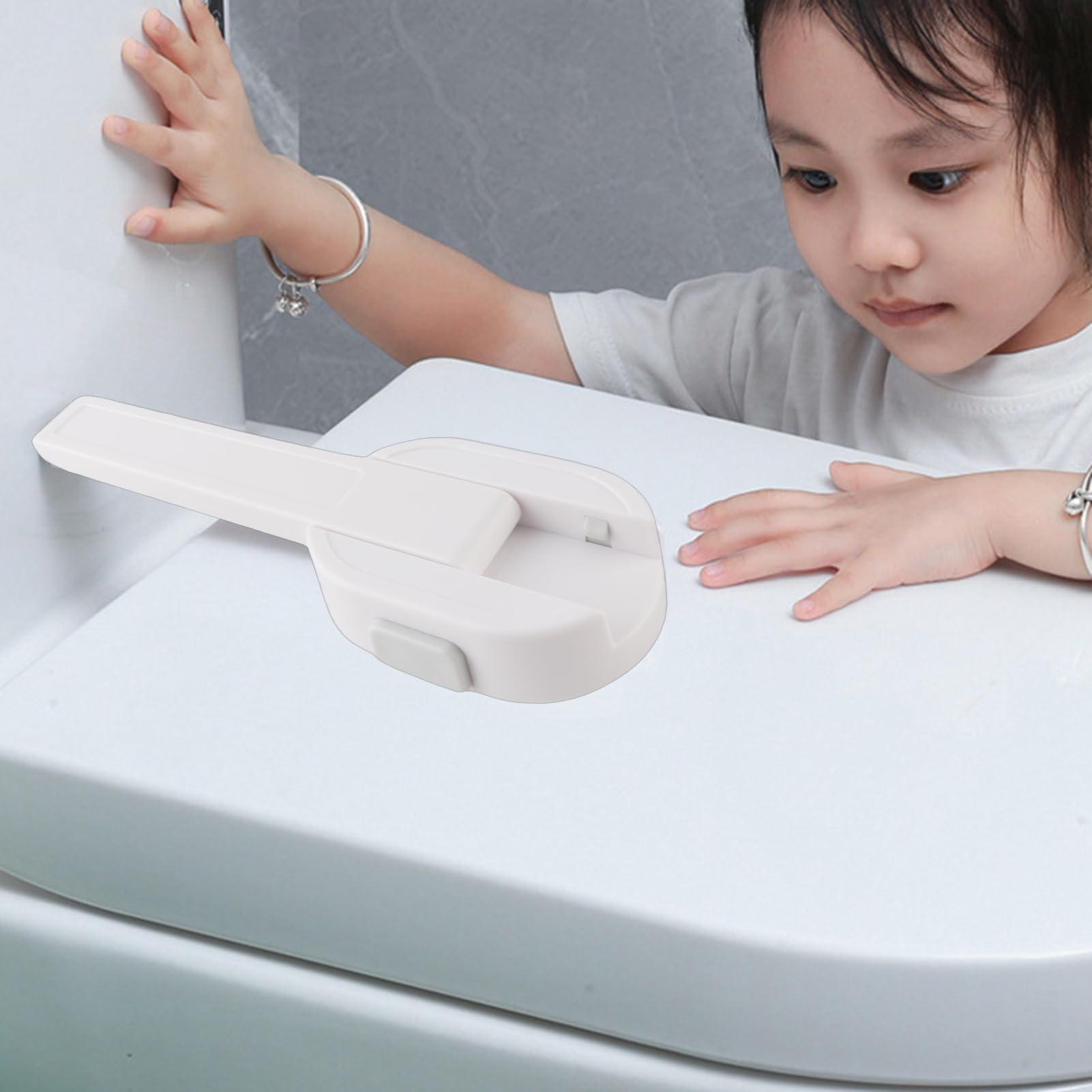 Toilettenschlösser, Kindersicher, Einfache Installation, Toilettendeckel, Schließfach, Kindersicher, Toilettensitzschloss, Passend für die Meisten Toiletten, Badezimmer,