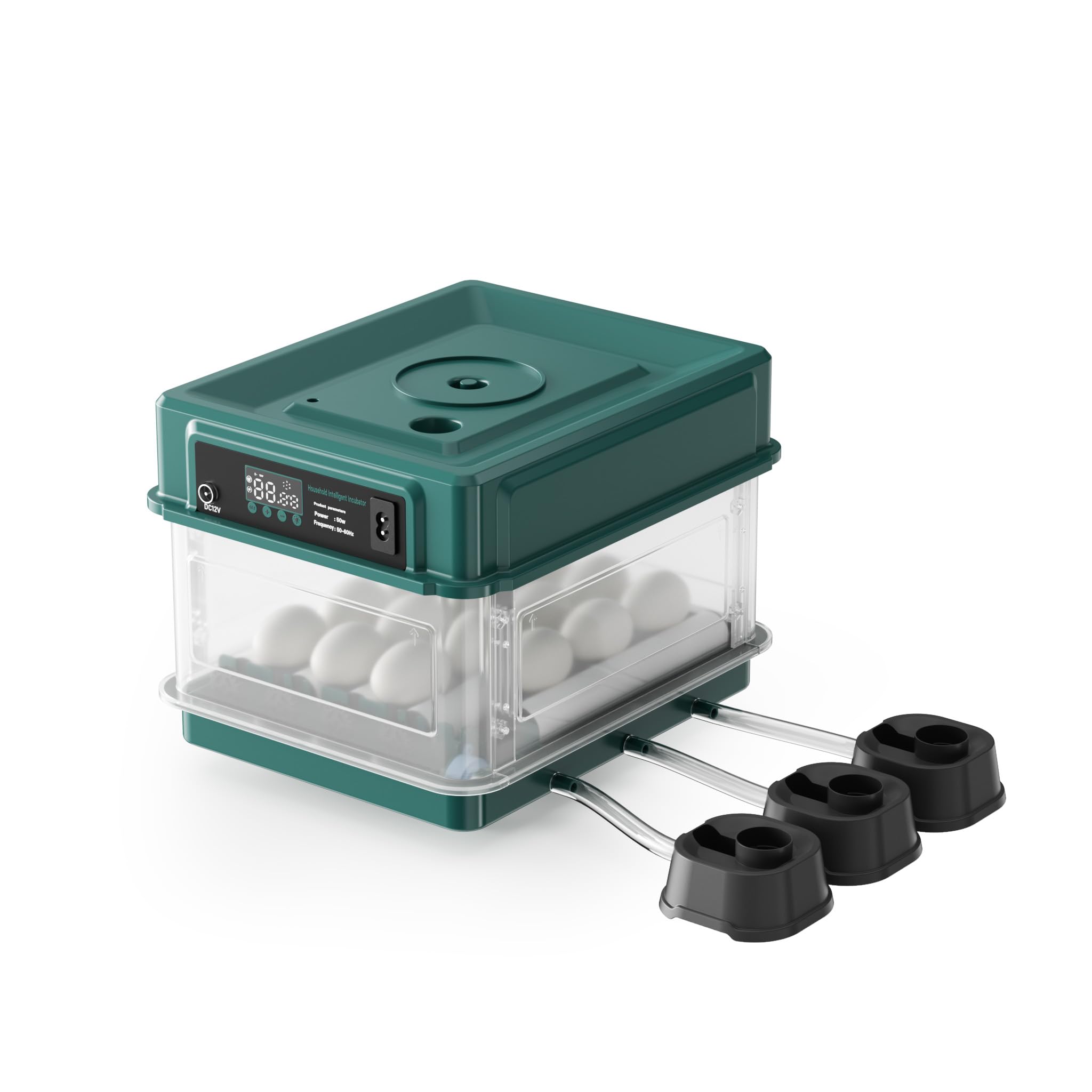 Fudajo Incubatrice per uova automatica, incubazione per 15 uova, 40 W con sistema di rotazione, controllo della temperatura e regolazione dell'umidità, allevamento pulcini