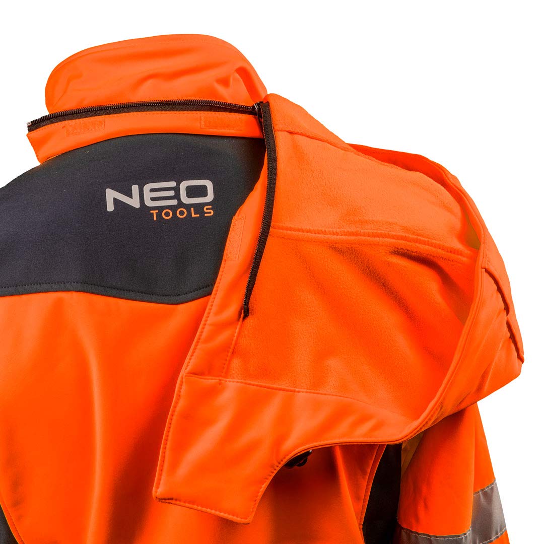 Giacca softshell invernale di sicurezza con strisce catarifrangenti, arancione / giallo fluo, Arancione