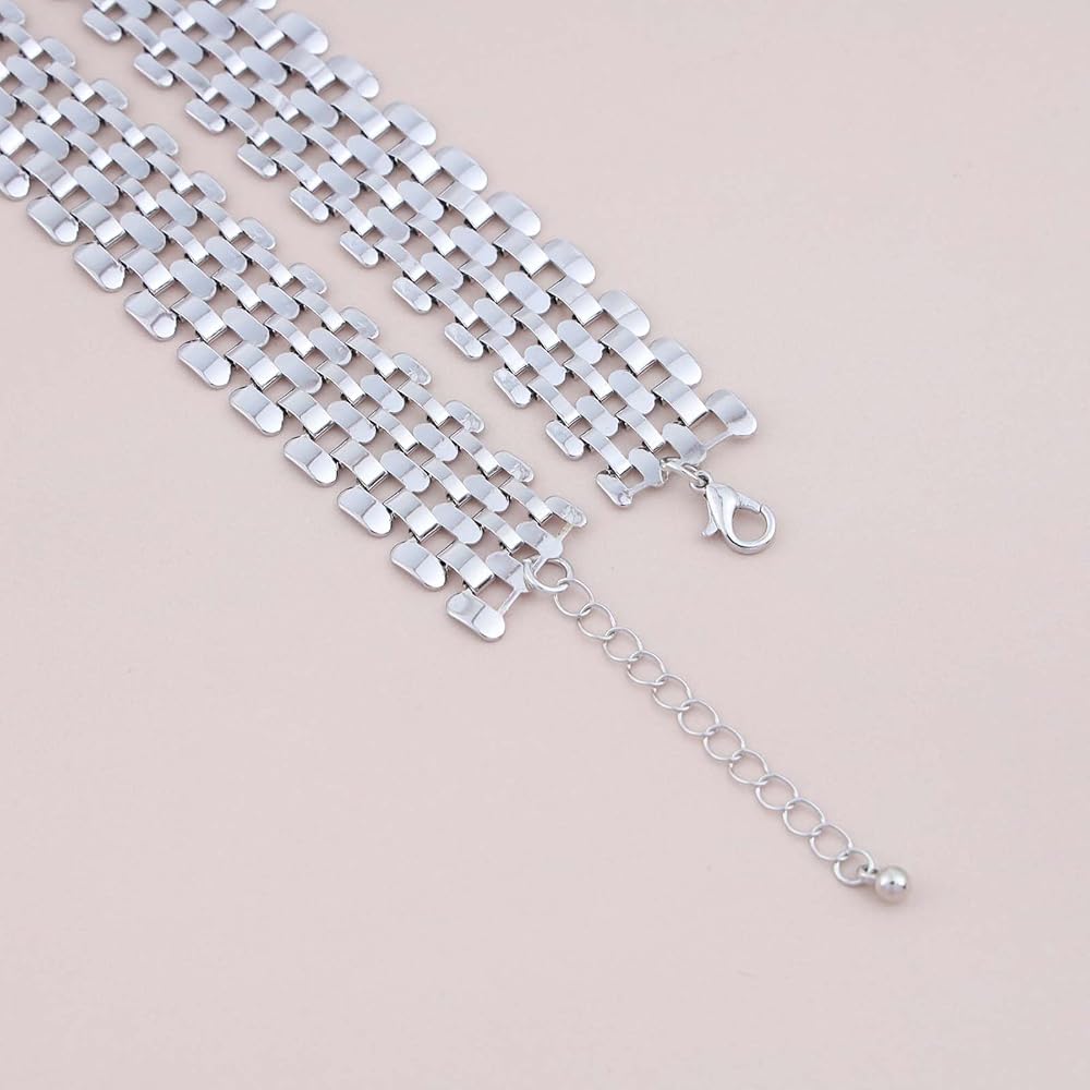 Amazon.com: Iaceble Punk Linked Wide Choker Necklace Wide