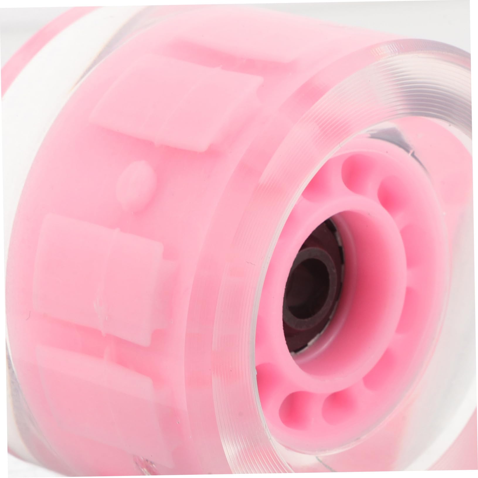 SUPVOX 4 Piezas Ruedas Longboard con Luz LED Parpadeante Ruedas de Repuesto para Skateboard PU Duraderas con Agarre Mejorado para Cruising y Skate Calles Color Rosa