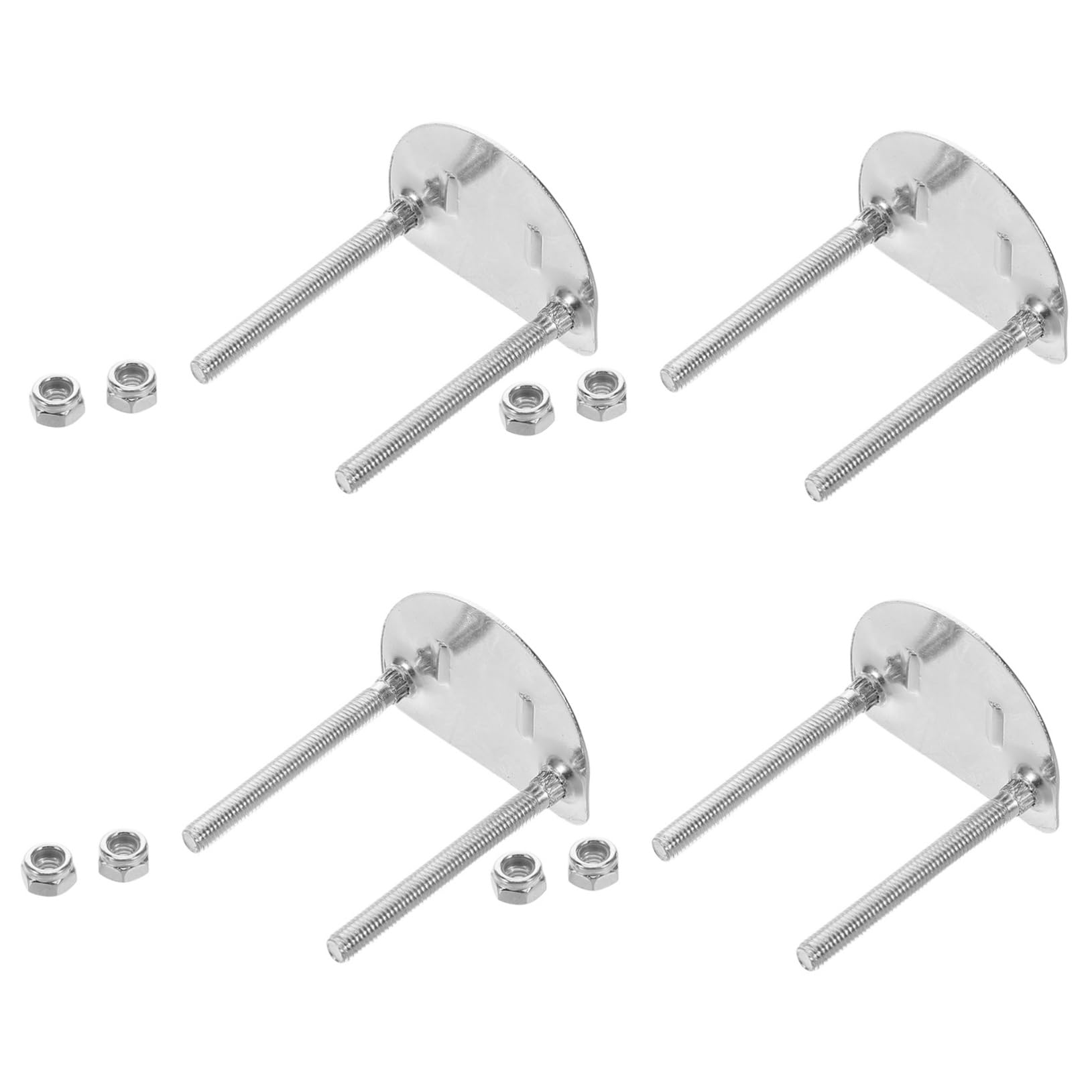 GANAZONO Roller Skate Base Plate Hardware 4pcs Double Row Skate Plates Inline Skating Parts for