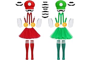 Super Bros Luigi Youth Fancy Halloween Costume for Kids Teen Girls