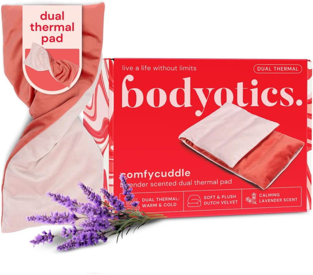 ComfyCuddle Microwave Heating Pad (18” x 7”) with Calming Lavender Scent for Cozy Comfort During Menstrual Cycles – Convenient & Machine-Washable, Microwave to Heat and Freeze to Cool ComfyCuddle Microwave Heating Pad (18” x 7”) with Calming Lavender Scent for Cozy Comfort During Menstrual Cycles – Convenient & Machine-Washable, Microwave to Heat and Freeze to Cool