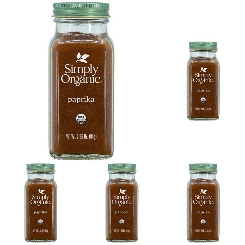 Simply OrganicGround Paprika, 2.96 ounce | Capsicum annuum (Pack of 5)USDA Organic