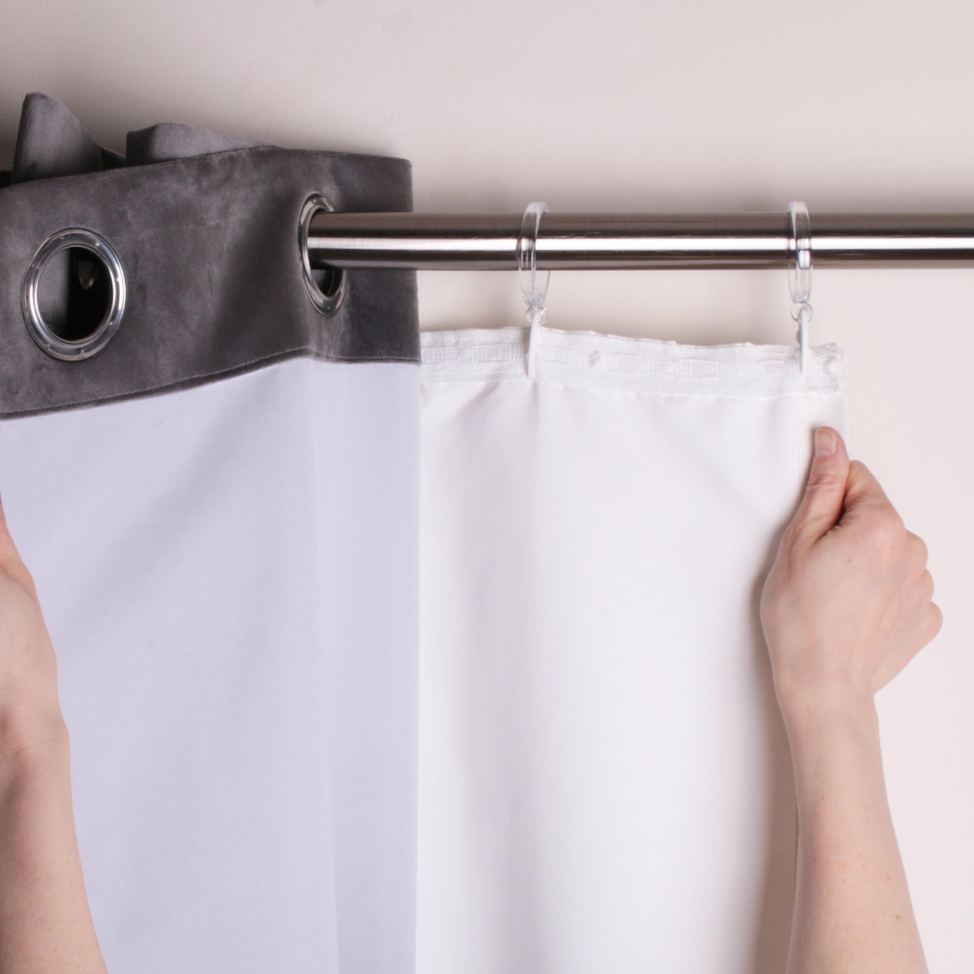Fusion Unisex White 'Eyelet Blackout Lining' Blackout Lining In | Size: 167 Cm Width X 183 Cm Drop