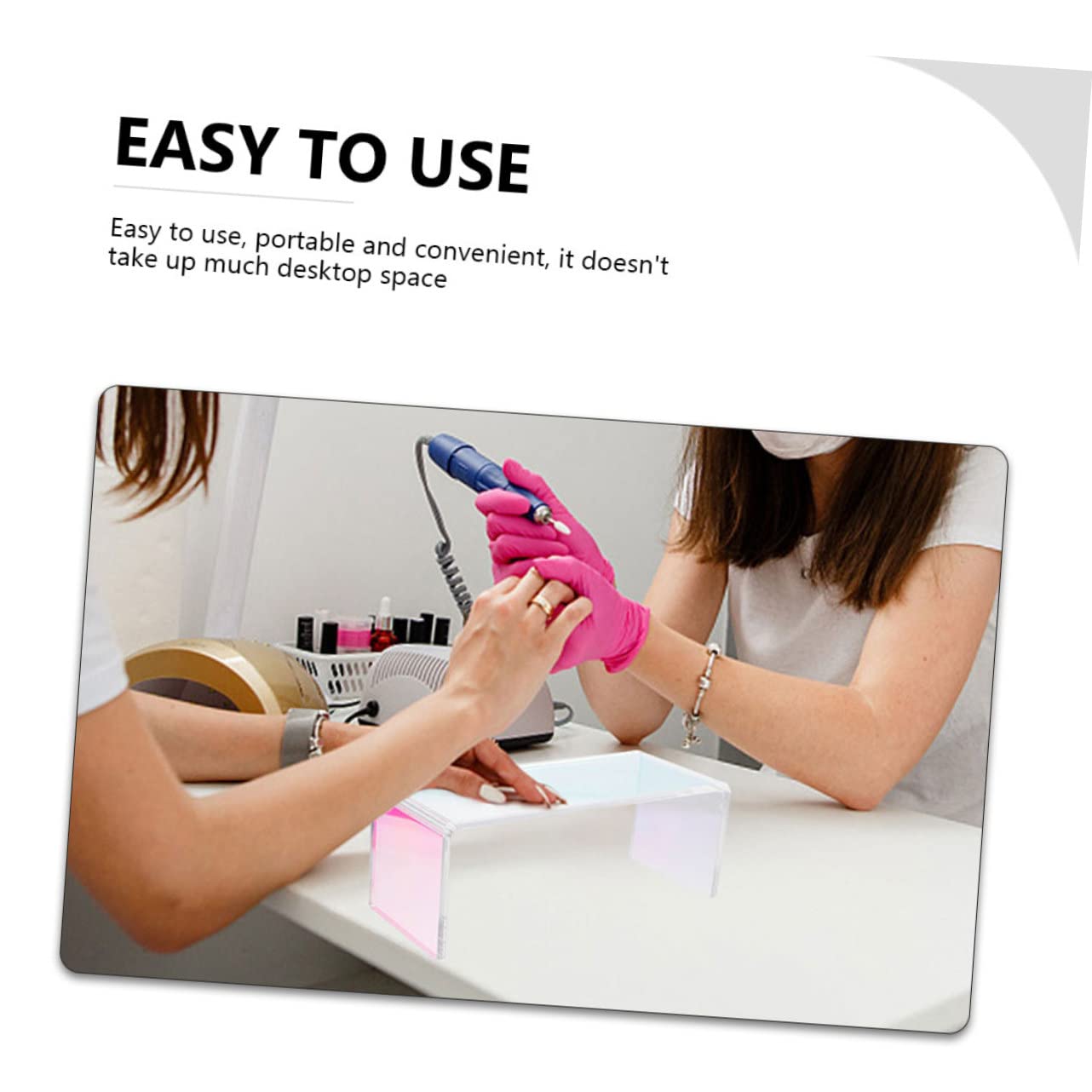 Cuscino Poggiamano in Acrilico Bianco Spesso per Unghie Supporto Stabile Polso Accessorio Semplice per Manicure Uso in Salone