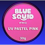 Blue Squid Face Paint Water Based Single Cake Professional Face Paint & Body Paint - Water Activated, Kids Adults Face Painting for Costume, Halloween Makeup, Cosplay - UV Pastel Pink Face Paint 30g