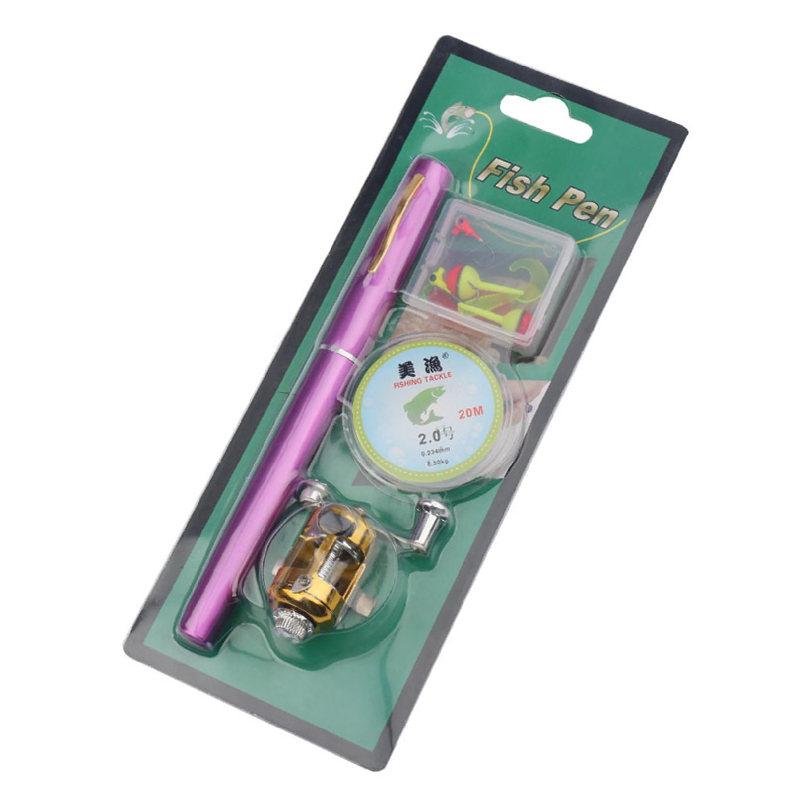 QIAOLIDA Compacts Miniature Pocket Fishing Rod Telescopic Pen Shape Angling Rods Foldable Fishing Rod for Salt/Freshwater Angling