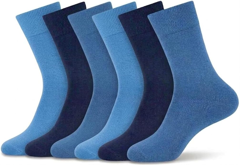 Diabetic Socks For Men Wide Elastic Cotton Neuropathy Loose Top Soft Grip Oedema Friendly Swollen Feet Legs Non Elastic Socks Size UK 6-11