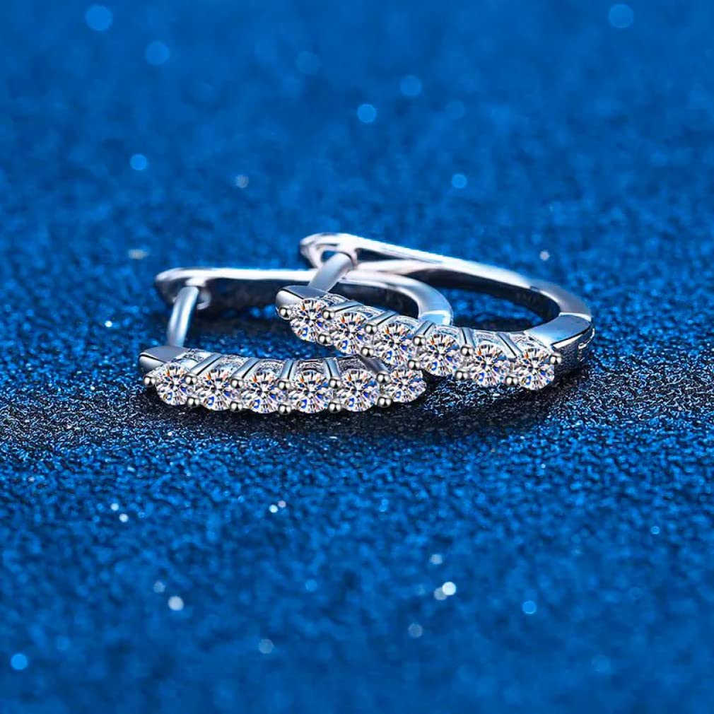 Orecchini a Cerchio di moissanite Piccoli Piccoli Piccoli Gioielli Raffinati per Donne D Colore VVS Chiarità