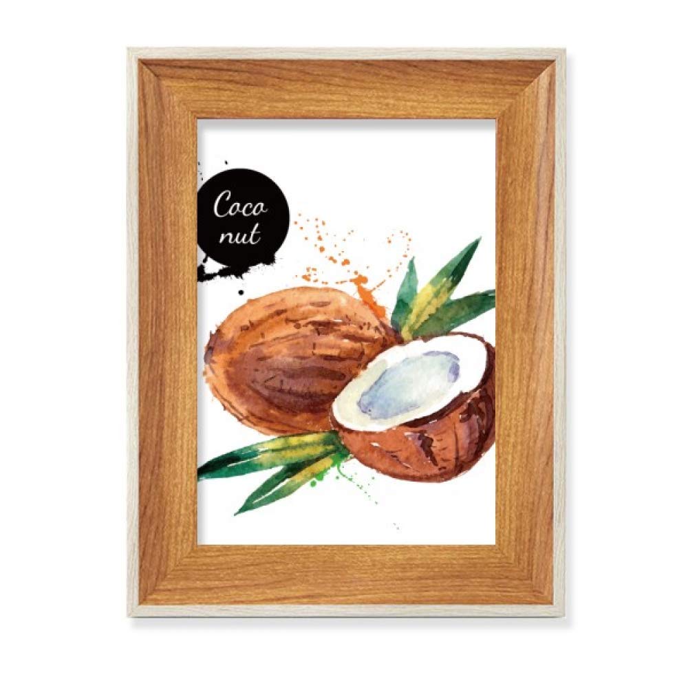 Tableau noix de coco aquarelle pour une décoration de table exotique