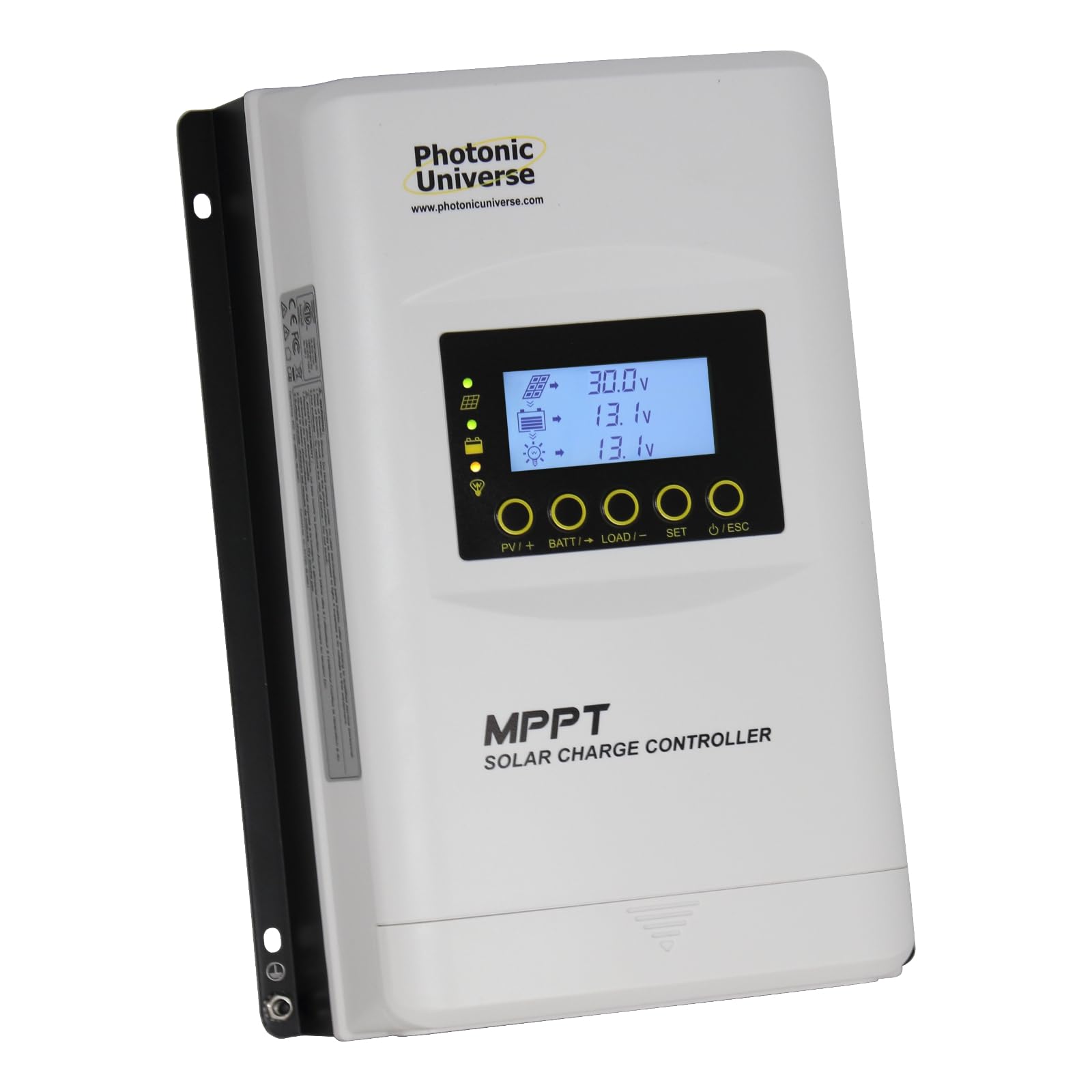 Photonic Universe High Efficiency 30A Mppt Solar Charge Controller With Built In Bluetooth For Solar Panels Up To 390W (12V) / 780W (24V) Up To 100V