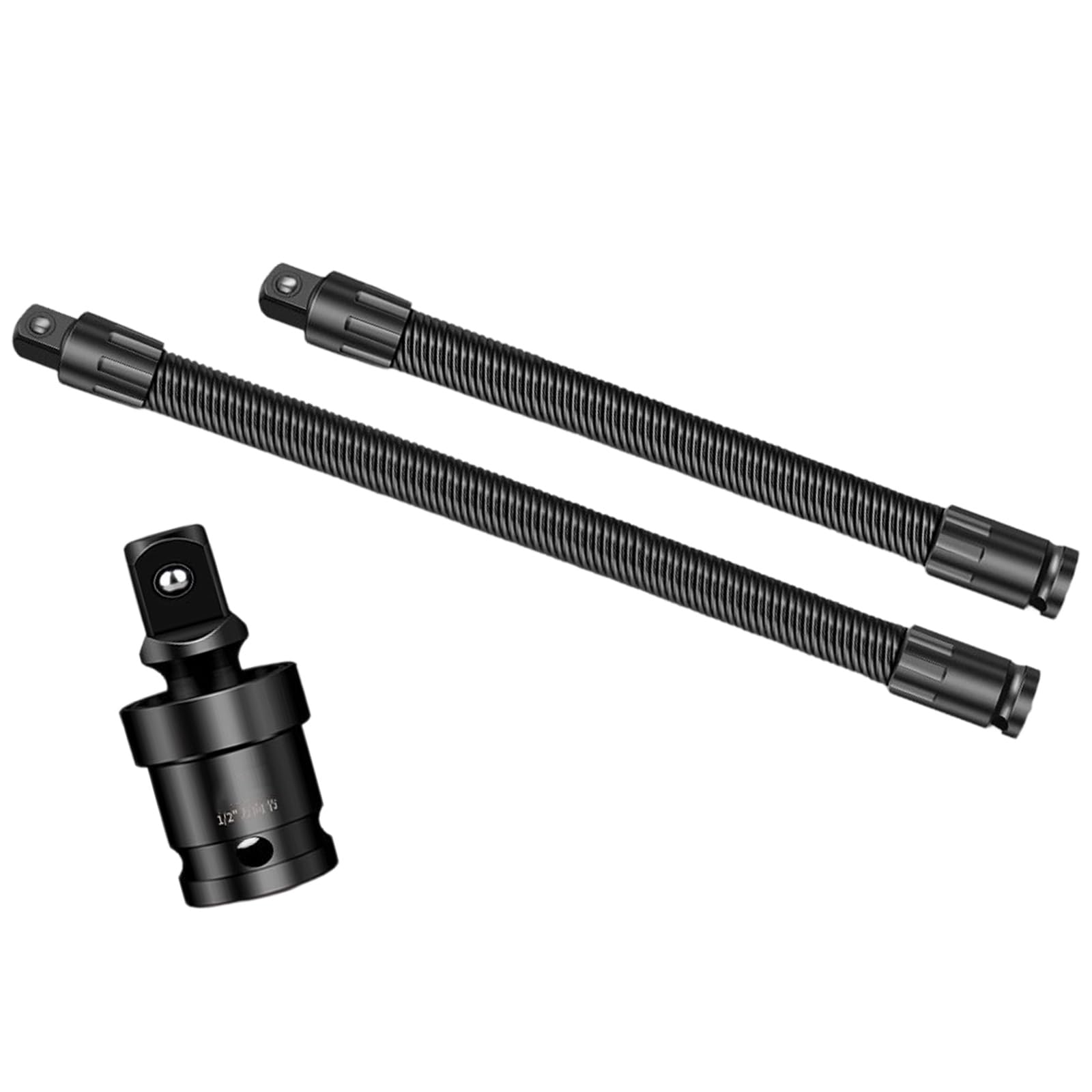 Zbiianxer C Wrench Accessory Flexible Shafts 12.5Mm Socket Interfaces For Mechanics 1/2" Drive Flexible Extension Rod Degree Turn Effect Extension
