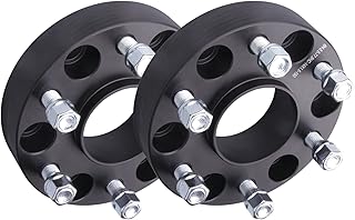 DCVAMOUS 2PC Black 6x5.5 Hubcentric Wheel Spacers 1.5 Inch with 14x1.5 Studs Compatible with Chevy GMC 6 Lug 6x139.7 for 1999-2022 Silverado Sierra 1500 | 1988-2022 Suburban Yukon | 2019-2022 RAM-1500