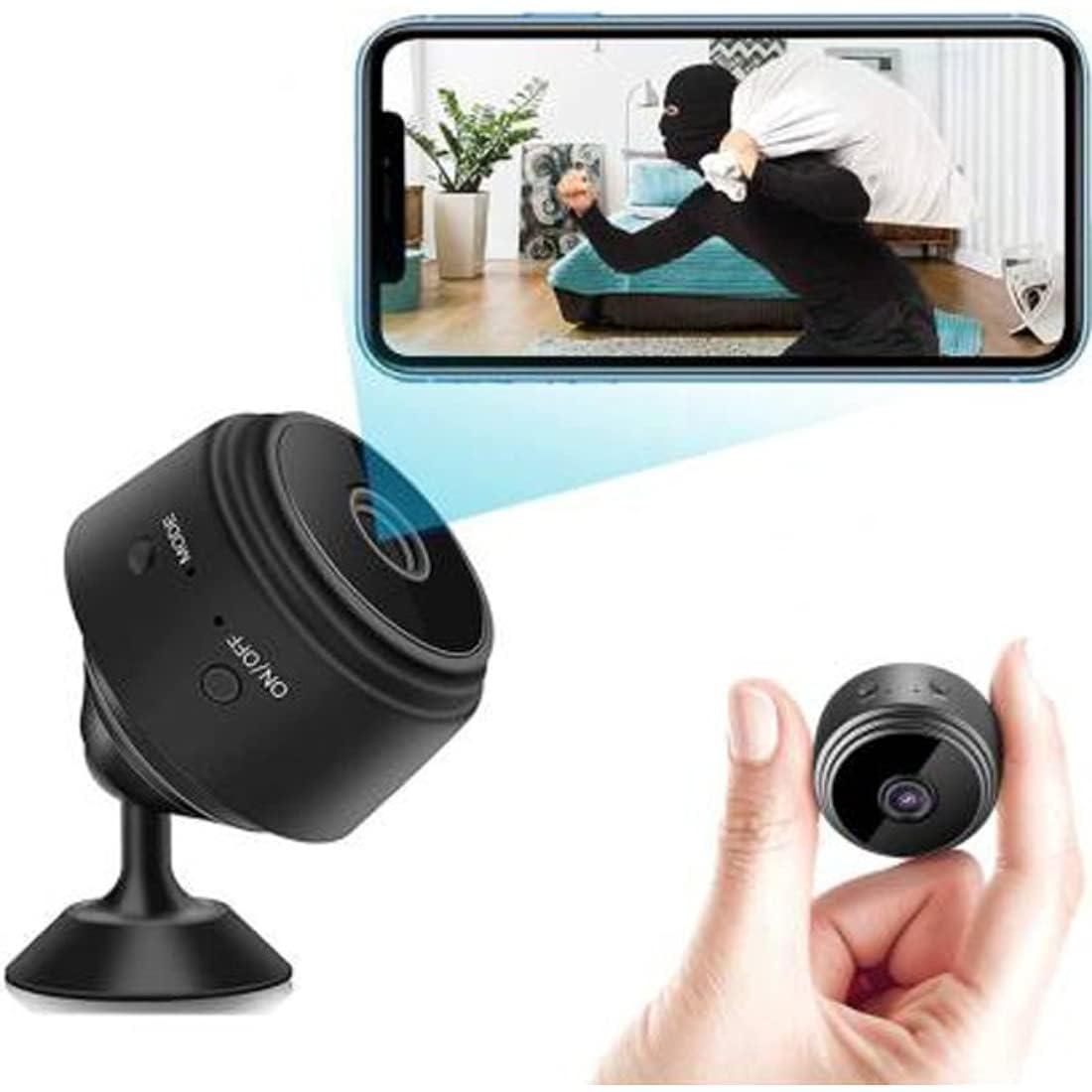 10 𝒀𝒆𝒂𝒓𝒔 𝑾𝒂𝒓𝒓𝒂𝒏𝒕𝒚 Mini WiFi CCTV Security Camera 1080P HD | Magnetic Wireless IP Camera with Night Vision, Motion Detection, Live Stream & Audio Recording – Home, Office