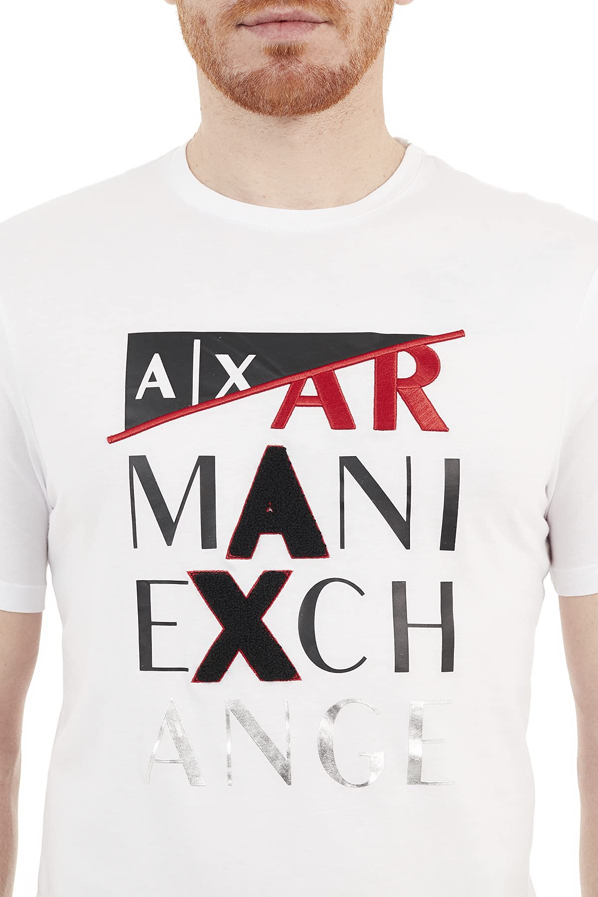 Armani Exchange Koszulka Mężczyźni Cotton jersey WHITE T-Shirt