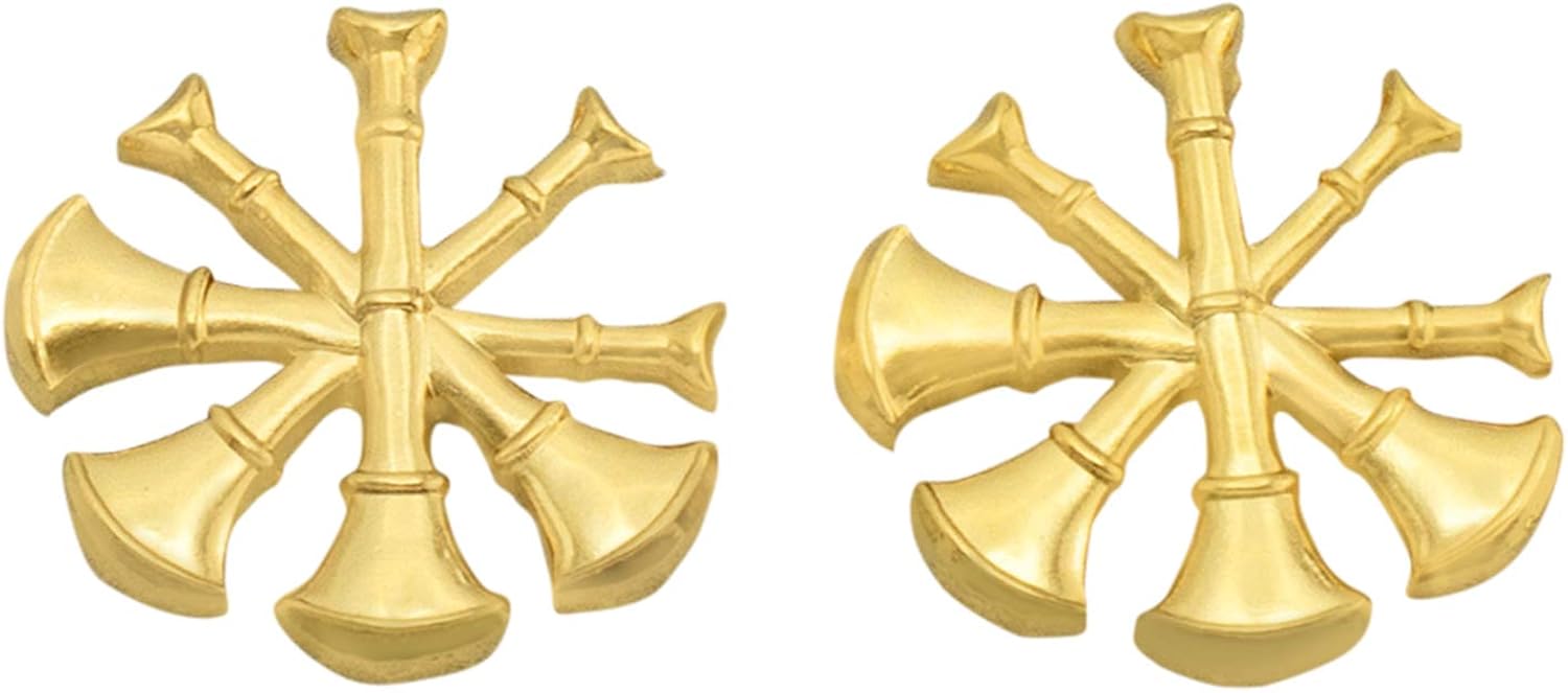 Smith & Warren Four Crossed Deputy Fire Chief Bugles Collar