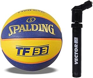 Spalding TF-33 FIBA Approved Official Game Ball Size 6 with Air Pumpp
