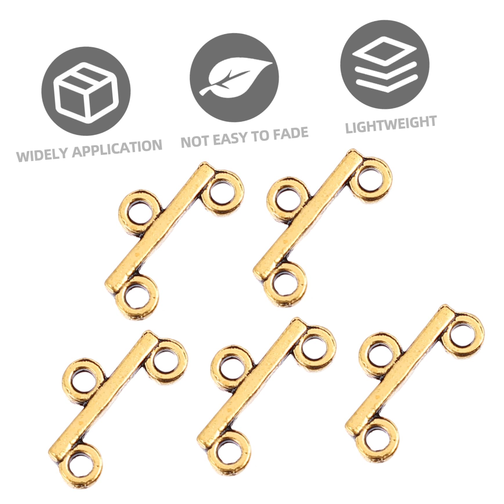 SHINEOFI 300piezas Enganches De Joyería Clasps Para y Pulseras Accesorios De Bricolaje Color Antiguo Doble Perfectos Para Creaciones De Bisutería