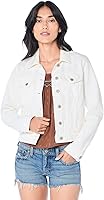 Lucky Brand Women's Tomboy Trucker Denim Jacket with Eagle Embroidered Back - Vintage Stretch Comfort