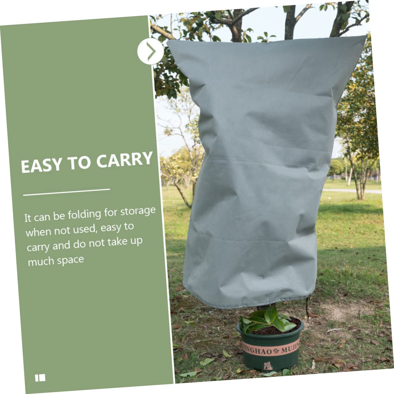 KONTONTY Durable Winter Plant Cover with Drawstring Frost Protective Bag for Shrubs and Fruit Trees Breathable Non-woven Garden Protection Cover - Image 3