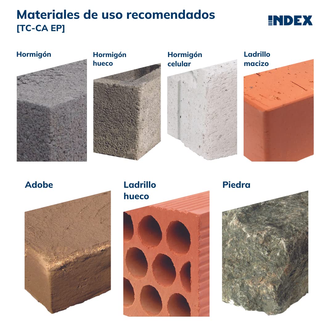 Index - Index Tccaep5030 - Taco Clavable de Poliamida 6.6. Premontado con Tornillo Rosca-Arpón. Bote Plástico 5 X 30 Diametro 5