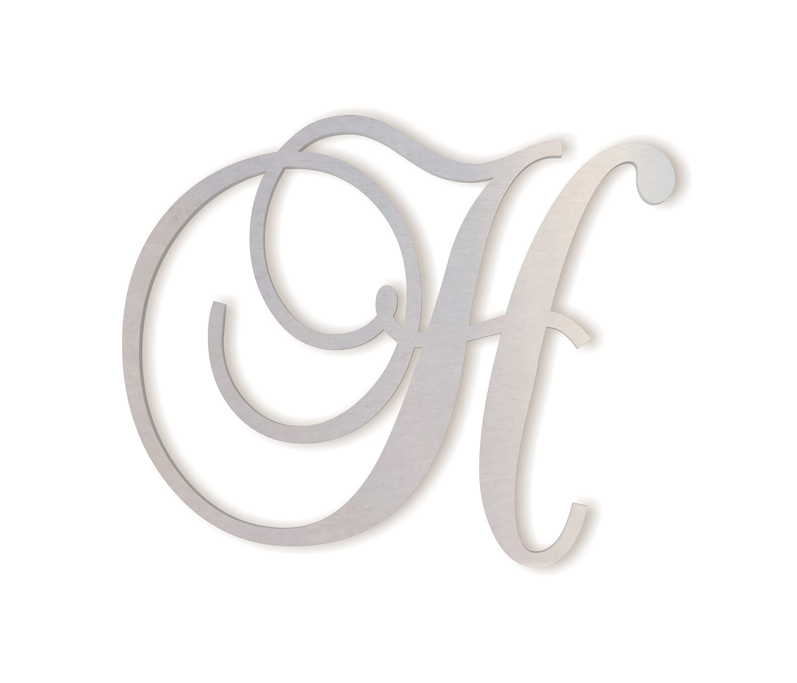 Metal Letter – H – Large Monogram – Wall Hanging – Cursive – Indoor and Outdoor Use