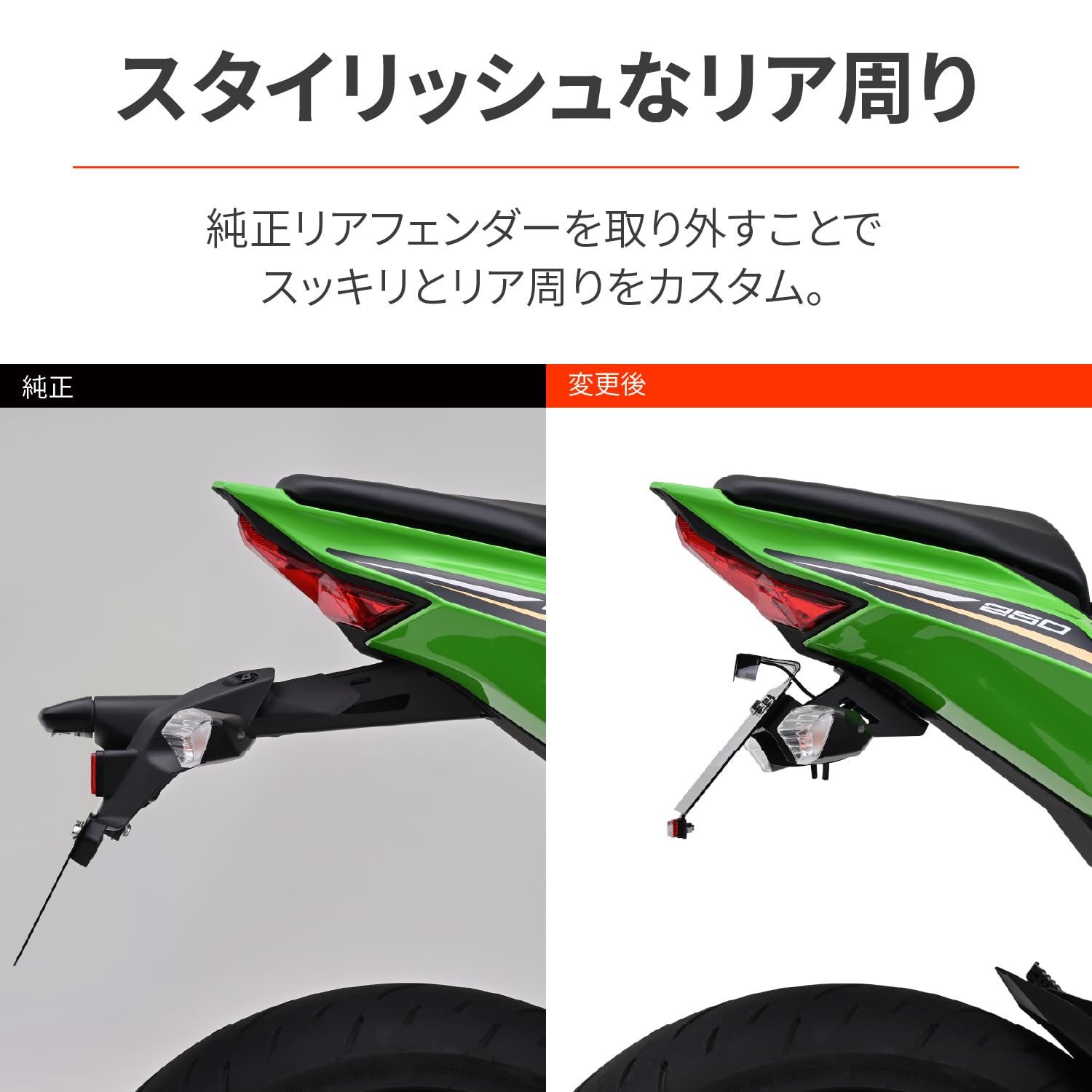 デイトナ Ninja ZX-25R/SE LEDフェンダーキット