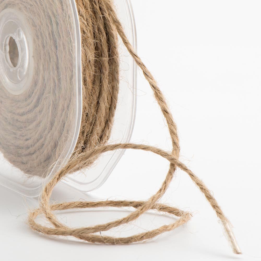 Italian Options Brown Natural Hessian String Twine Ribbon - 2mm x 20 Metres