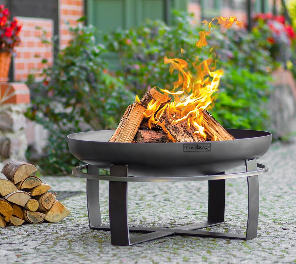 CookKing Viking Feuerschale 100 cm 2 mm Naturstahl Feuerstelle und Grill
