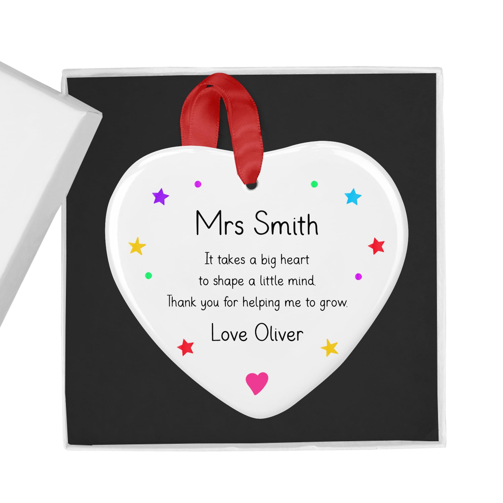 Personalised Teacher Gift, Christmas Bauble, Xmas Ornament, Custom End of Term Teacher Gift, Teacher Christmas Decoration, Teaching Assistant, Thank You Ornament, Nursery Teacher Appreciation Gift
