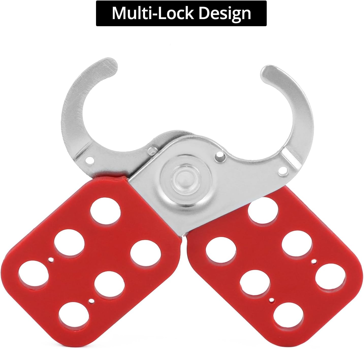 QWORK Lock Out Tag Out Hasp, 50 Pcs 1 Inch Jaw Diameter Loto Hasp, Group Lockout Safety Device, Stainless Steel Lockout Hasp