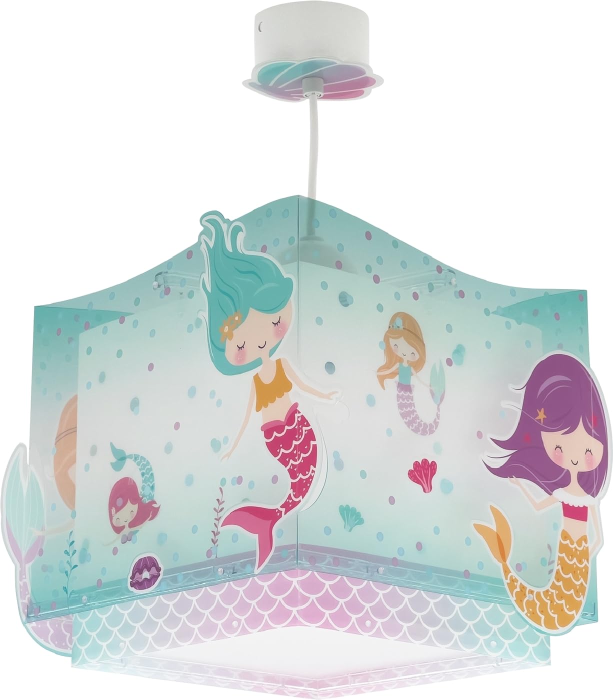 Dalber Kinder Pendelleuchte Mermaids Meerjungfrauen 63442M | Hängelampe; Deckenleuchte; Kinderzimmer; E27 - 1 x 15W