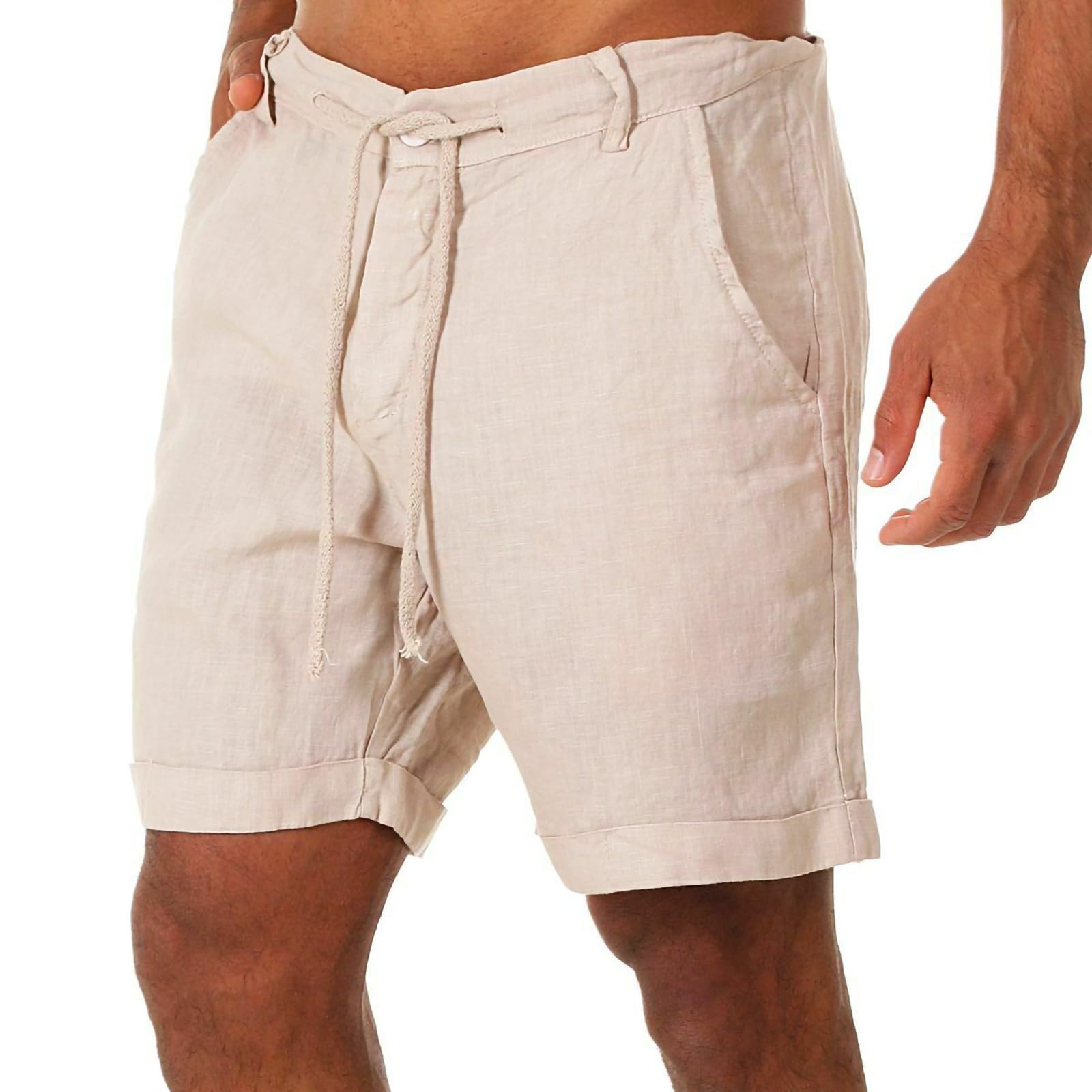 Mens Summer Beach Shorts Lightweight Breathable Hiking Short Pants Plus Size Trunks Quick Dry Elastic Waist Outfits