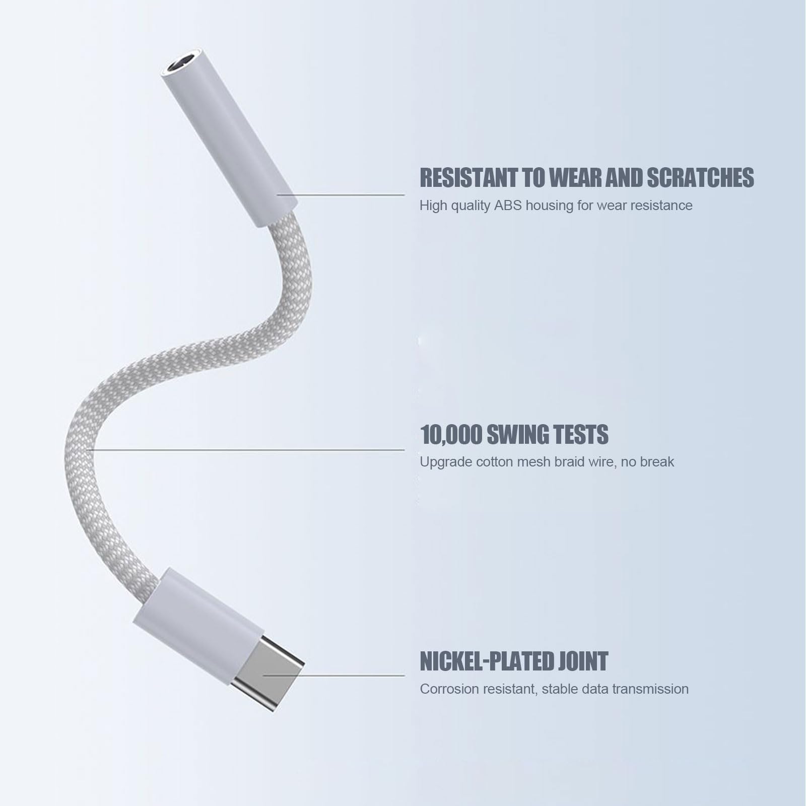 Adattatore da USB C a jack per cuffie femmina da 3,5 mm, cavo da USB C a Aux Audio Dongle compatibile con iPhone 16/15 Pro Max 16/15 Pro 16/15, Samsung Galaxy S24/S23/S22/S21 Ultra, iPad Pro, Pixel 8