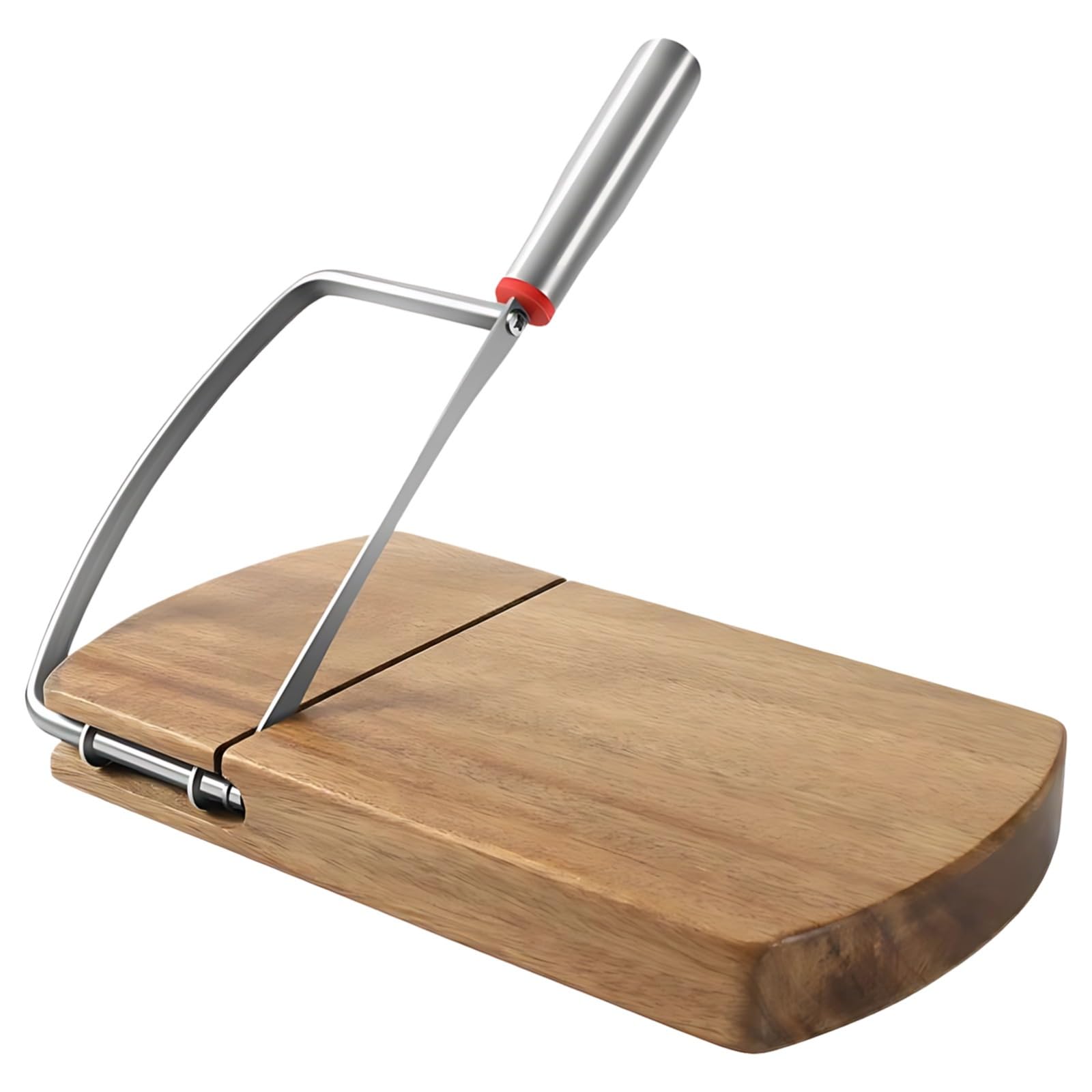 Käsehobel aus Akazienholz mit ergonomischem Griff und rutschfestem Boden, Metallschneider für Käse, Schinken, Obst, inklusive Geschenkbox