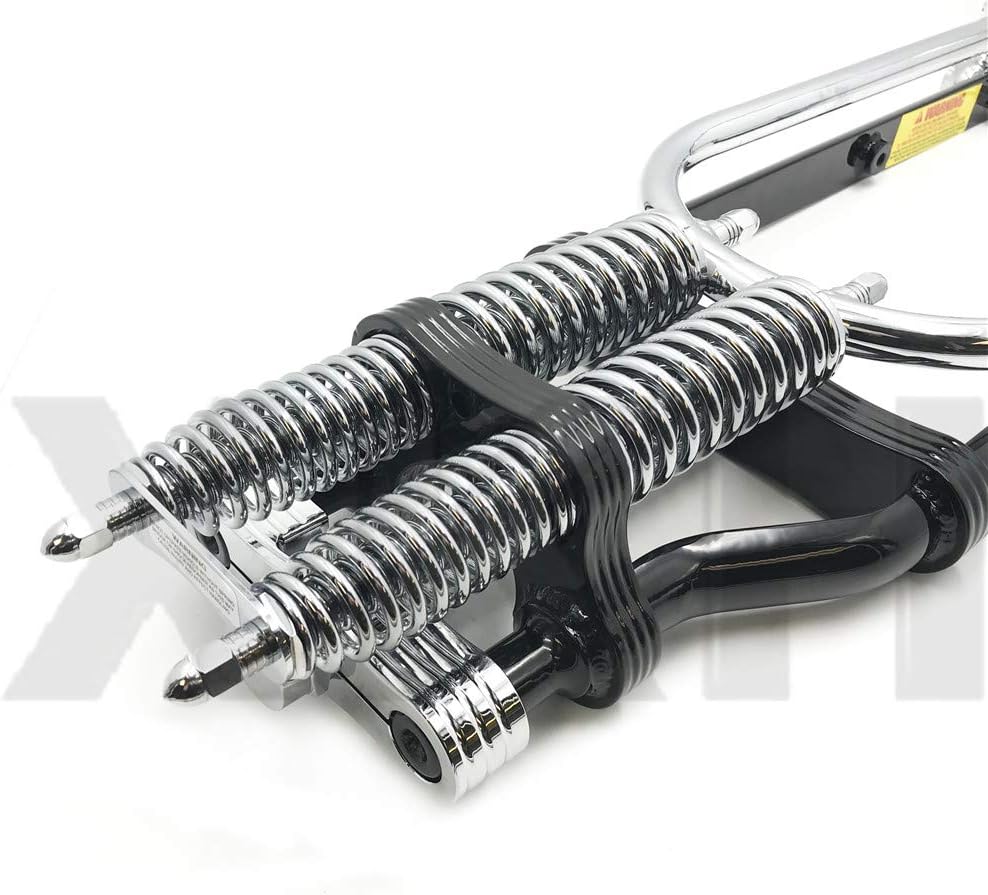 XKH- Compatible with 2 OVER BLK AND CHROME SPRINGER 4 HARLEY BIG TWIN Arched [B07M97PX7S]