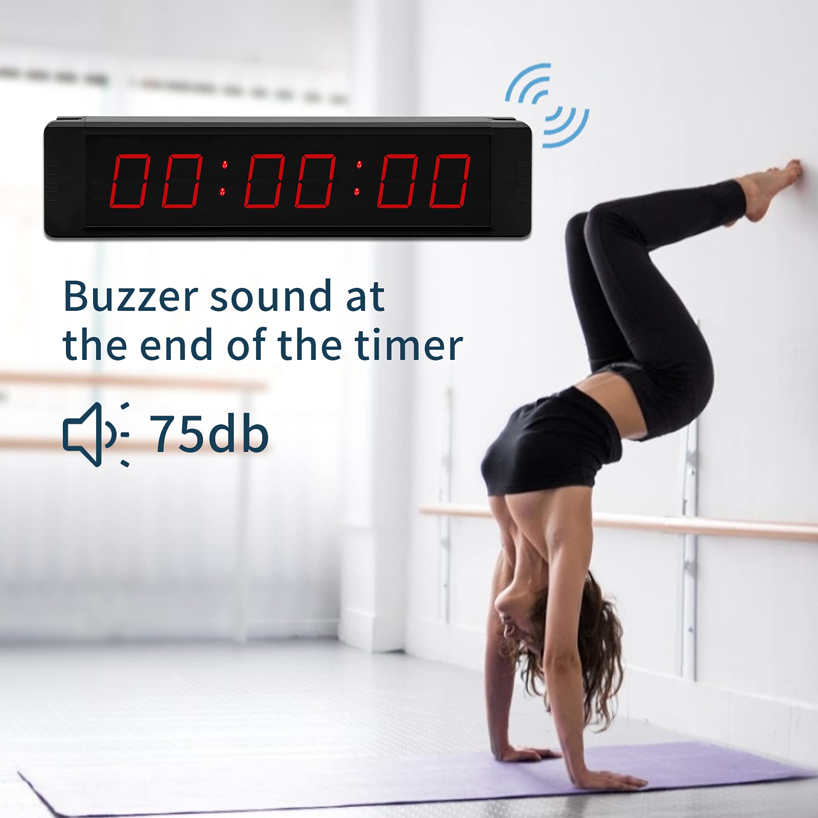 GAN XIN Multifunctional 1'' High 6 Digits LED Wall Clock, with