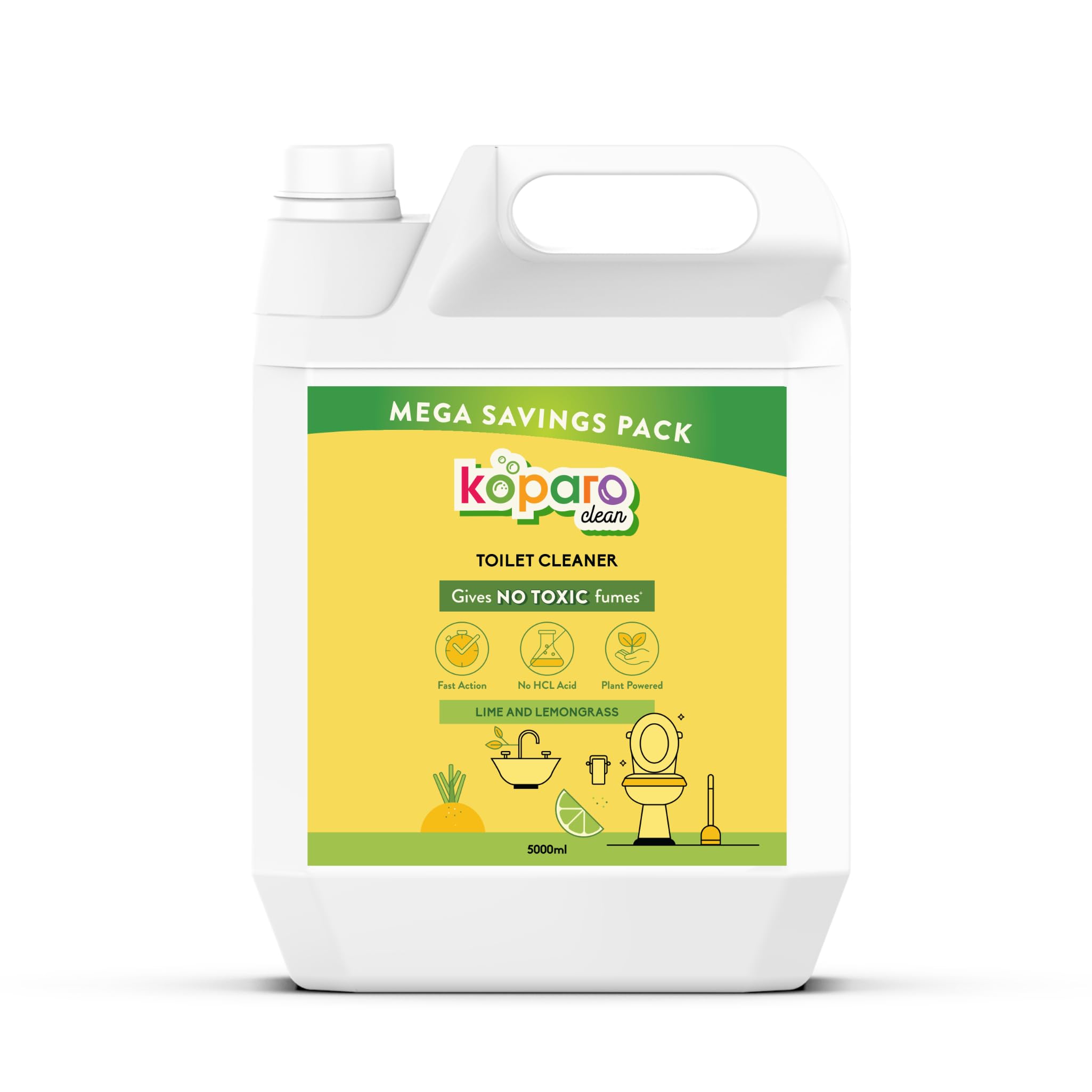 Koparo Toilet Cleaner | 5 Litre | Lime & Lemongrass Fragrance | Removes Limescale | Plant Powered & Non-Toxic (B0DC6YZKBJ) Amazon Price History, Amazon Price Tracker