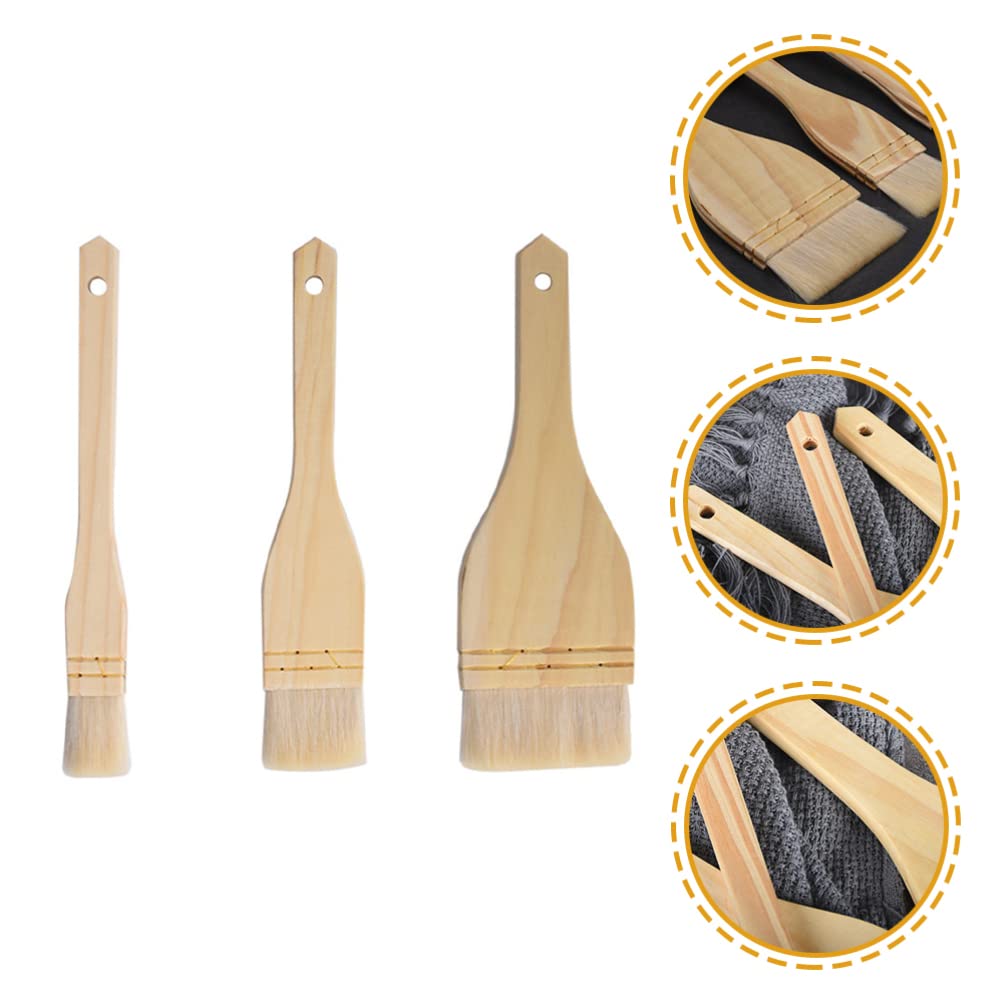 iplusmile 3pièces Brosse Laine Multi-Usage pour Barbecue Pâtisserie Et Sauces Accessoires De Cuisine pour Et Grillage