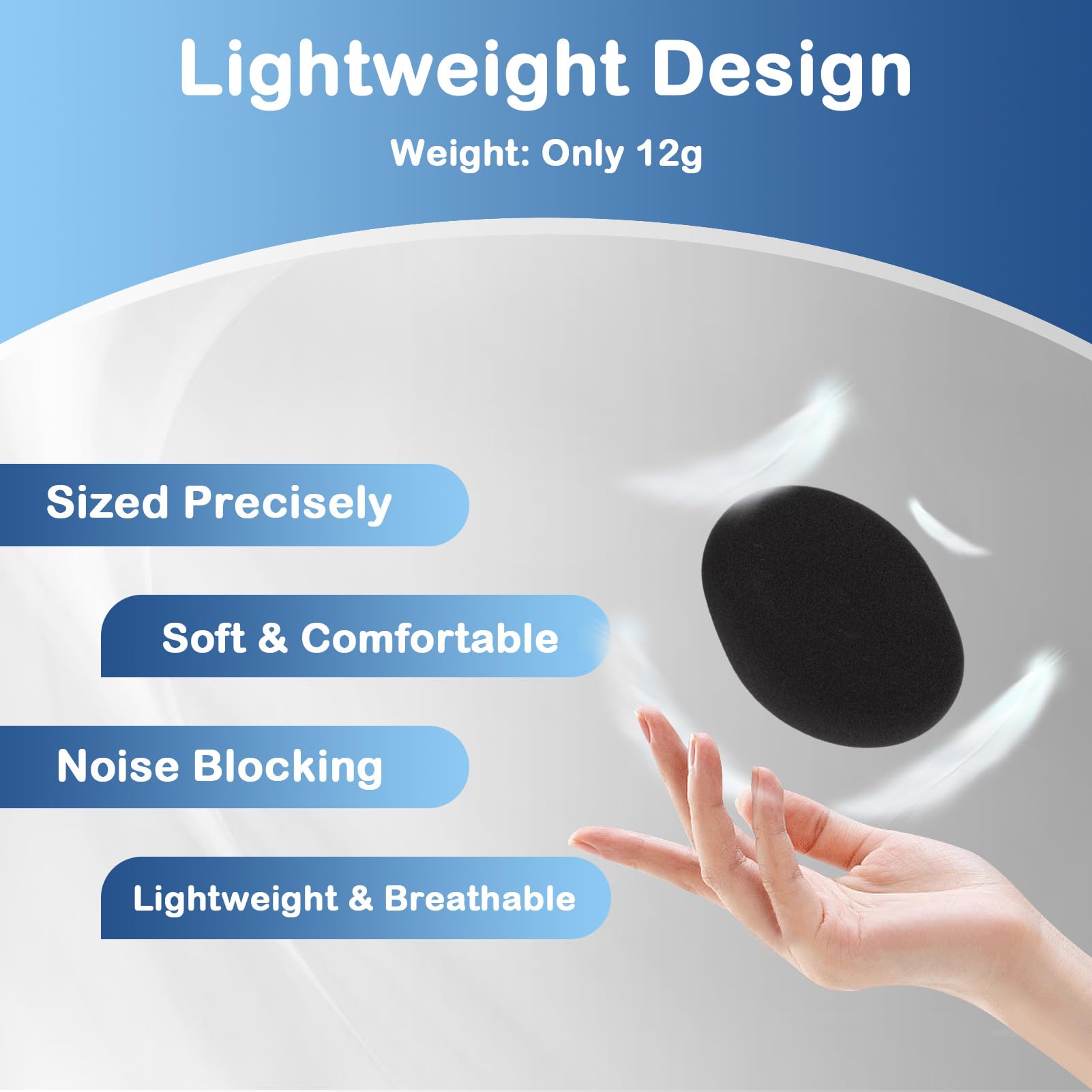 H800 Replacement Ear Pads, for for H800, Soft Comfortable Headset Ear Cushions, Easy to Install, Lightweight Replacement Headphone Pads