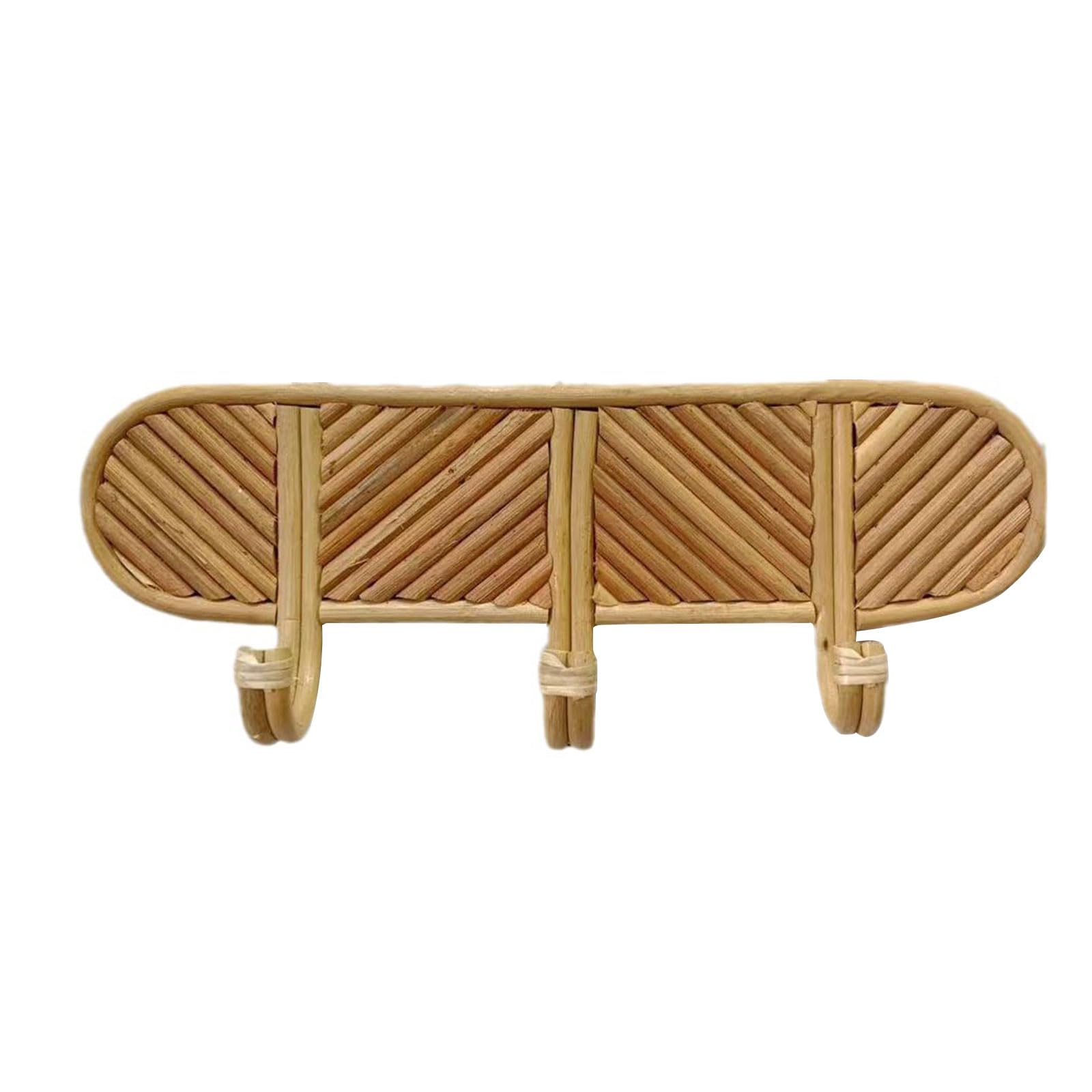 HZBB Simple Wall Hooks Retro Natural Vine Woven Clothes Hats Hooks Decorative Clothes Hook for Kid Wall Mounted Hangings Rack Coat Hat Towel Robe Hangers
