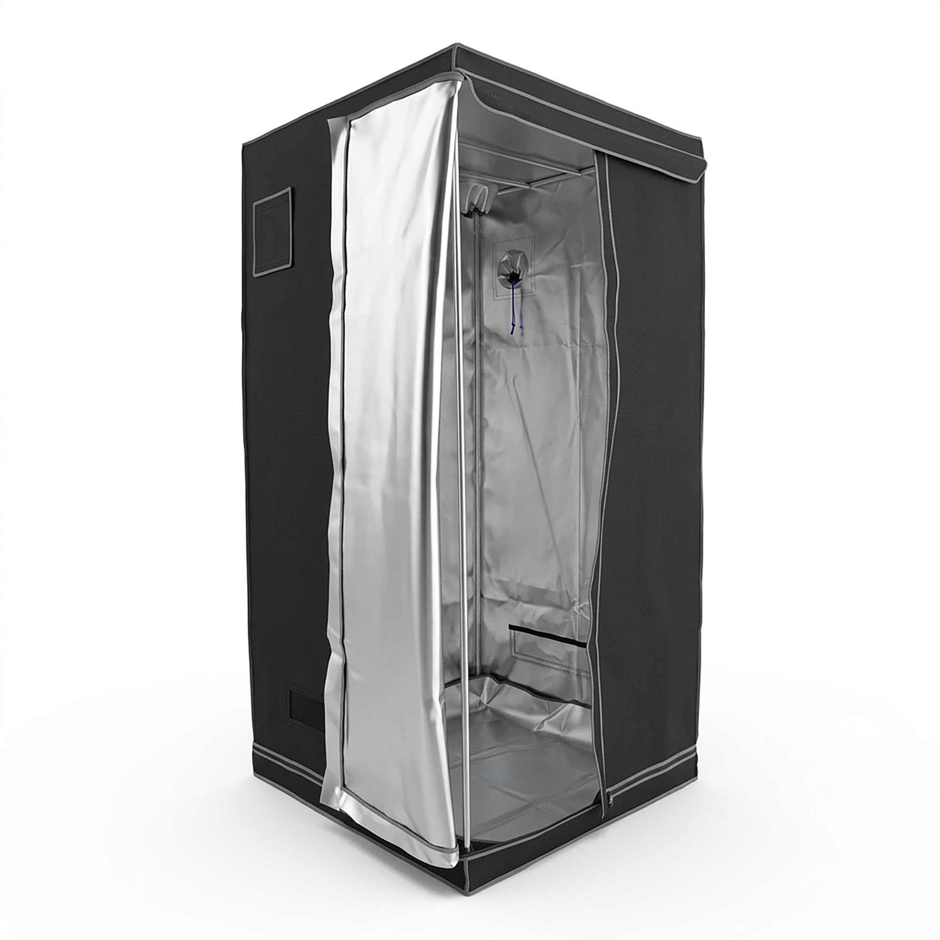 Armario de Cultivo Medio | Pure Tent Vers 2.0 | 80X80X180 cm | Ideal para Cultivo Interior de Plantas | Control de Luz Efectivo | Lona Impermeable | Estructura de Ventilación
