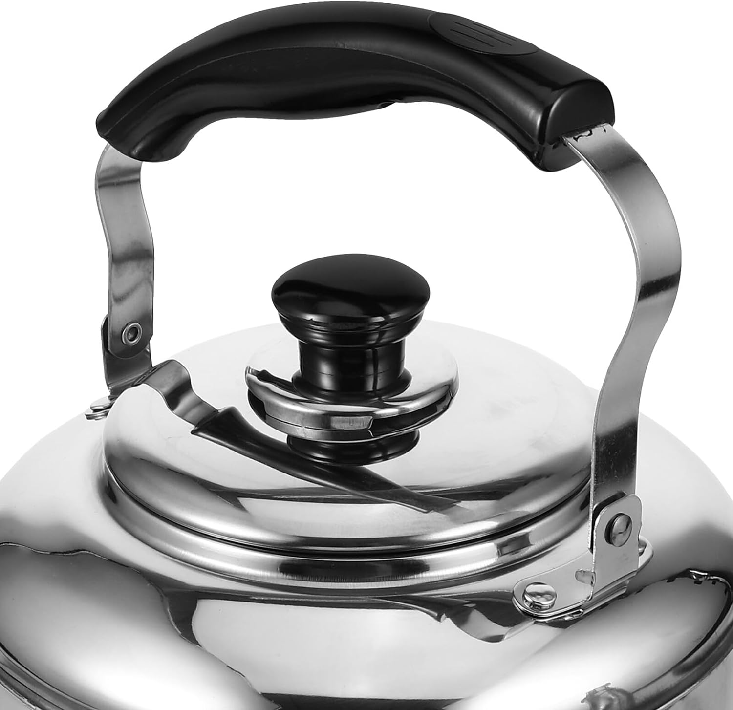 Generic Stainless Steel Stovetop Tea Kettle Whistling Water Boiler Classic Teapot with Ergonomic Handle for Gas Stove Top Brewing