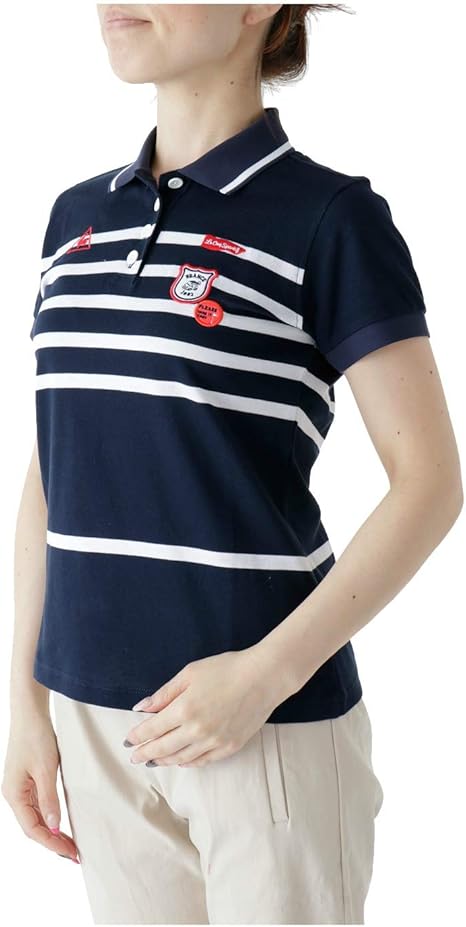 Amazon Le Coq Sportif ルコック レディース ゴルフ ウェア シャツ ゴルフ ポロシャツ Xqgl1564 ネイビー Ll O ポロシャツ 通販