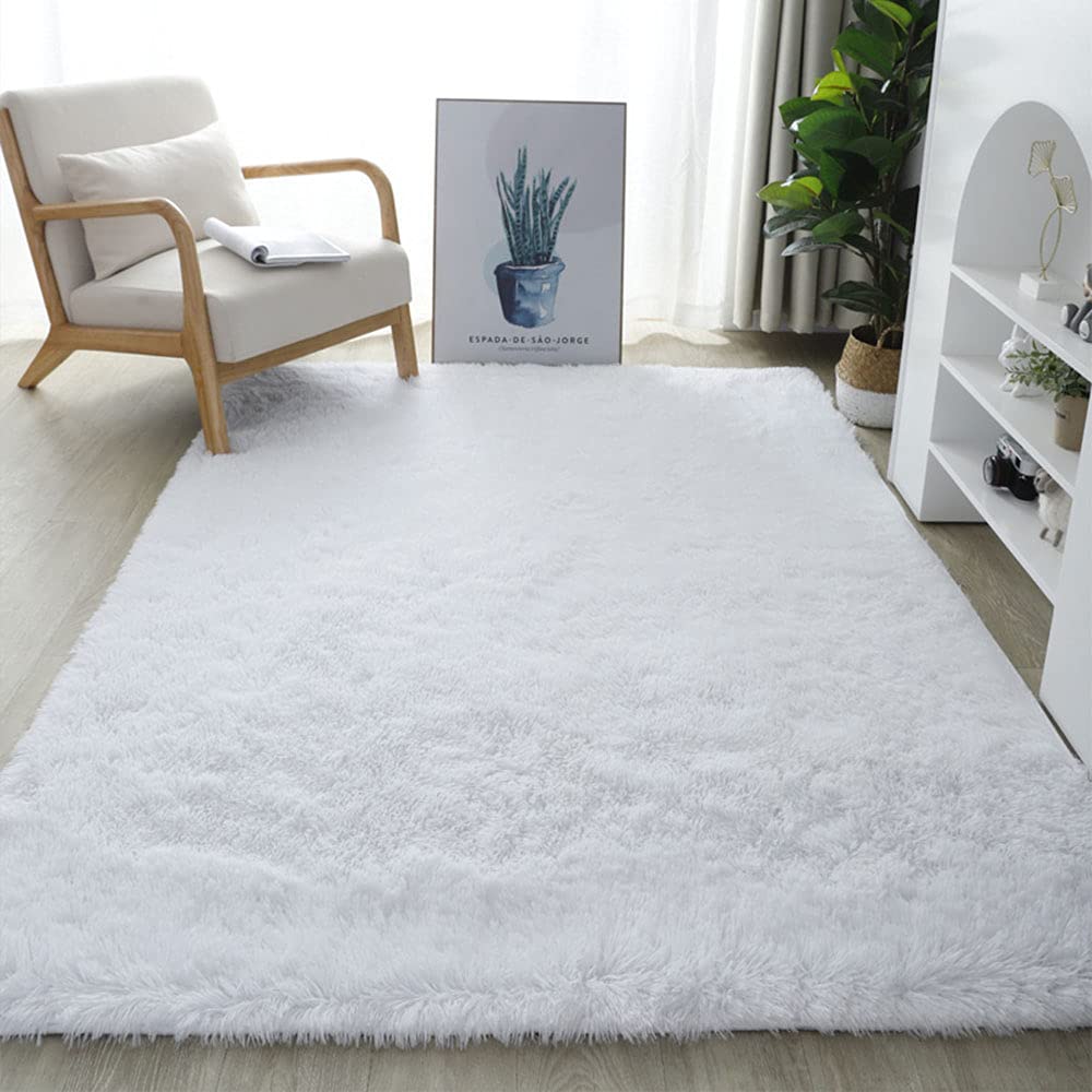 Grand tapis doux en fourrure pour chambre d'enfant moderne et déco