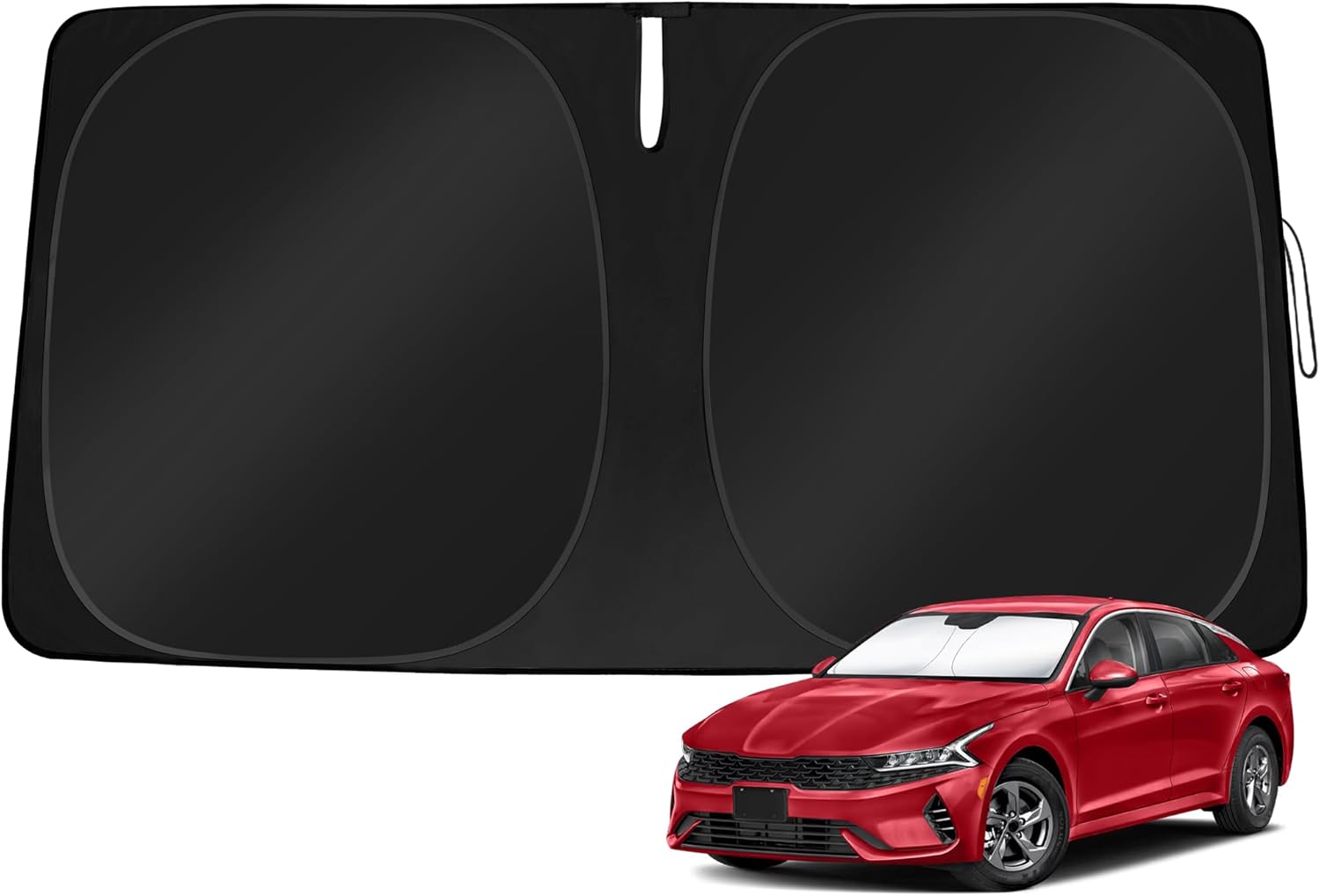 Windshield Sun Shade Custom Fit Kia K5 2020-2026/Hyundai Sonata 2021-2026 Foldable Sunshade Double Layer Windshield Cover Window Shade Sun Protector Sun Visor Accessories
